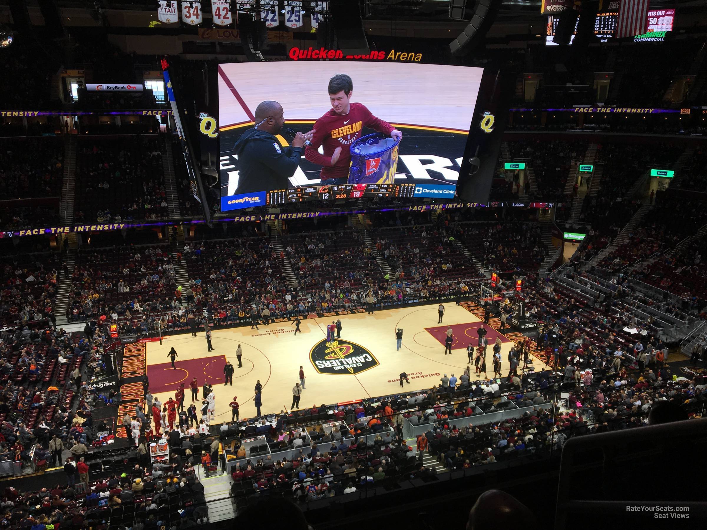 section 211, row 3 seat view  for basketball - rocket mortgage fieldhouse