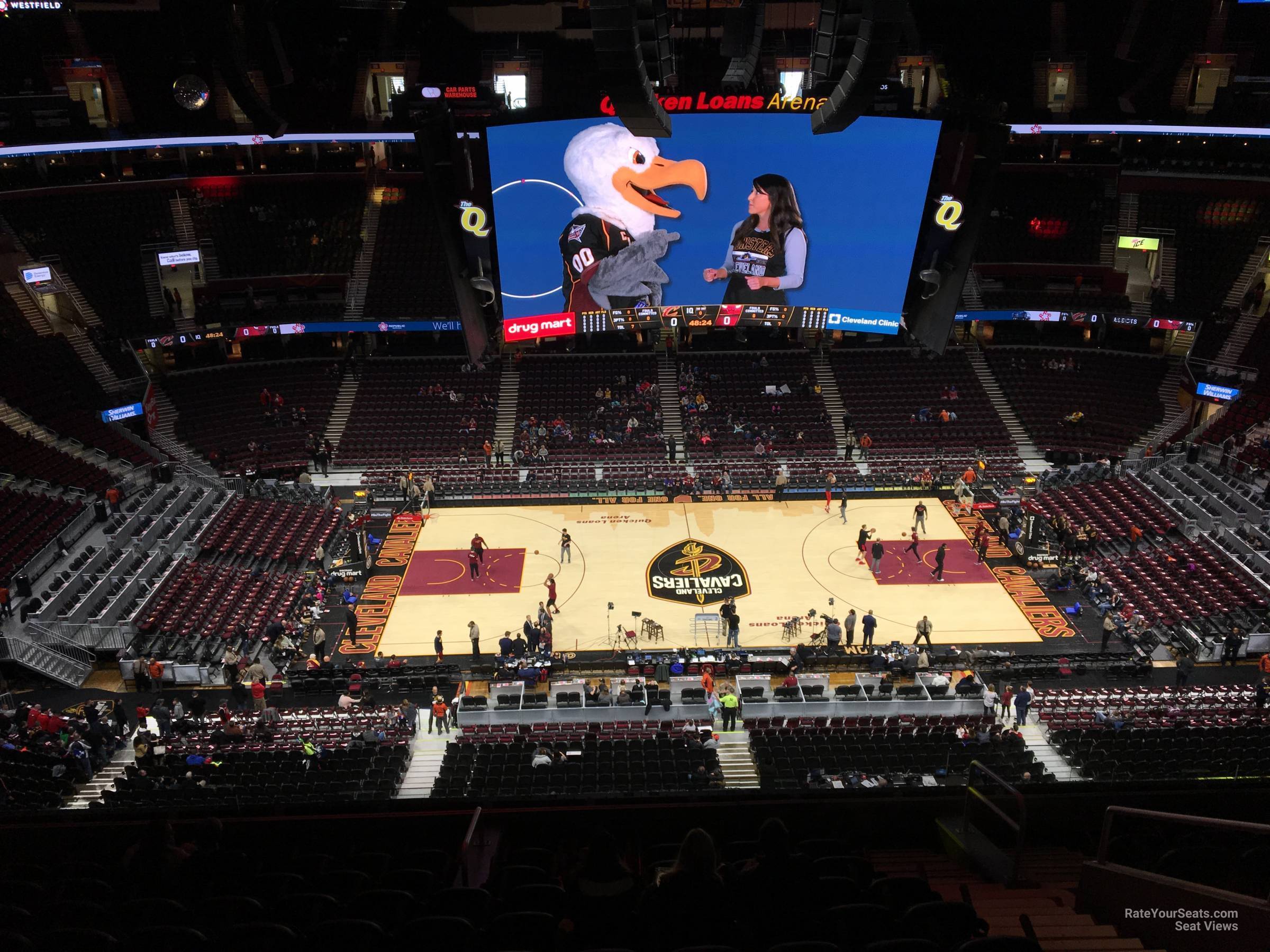 section 210, row 11 seat view  for basketball - rocket mortgage fieldhouse