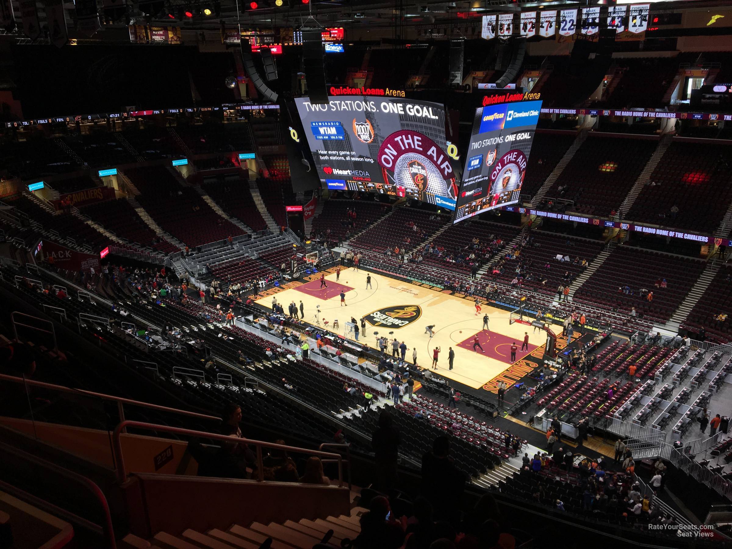 section 206, row 11 seat view  for basketball - rocket arena