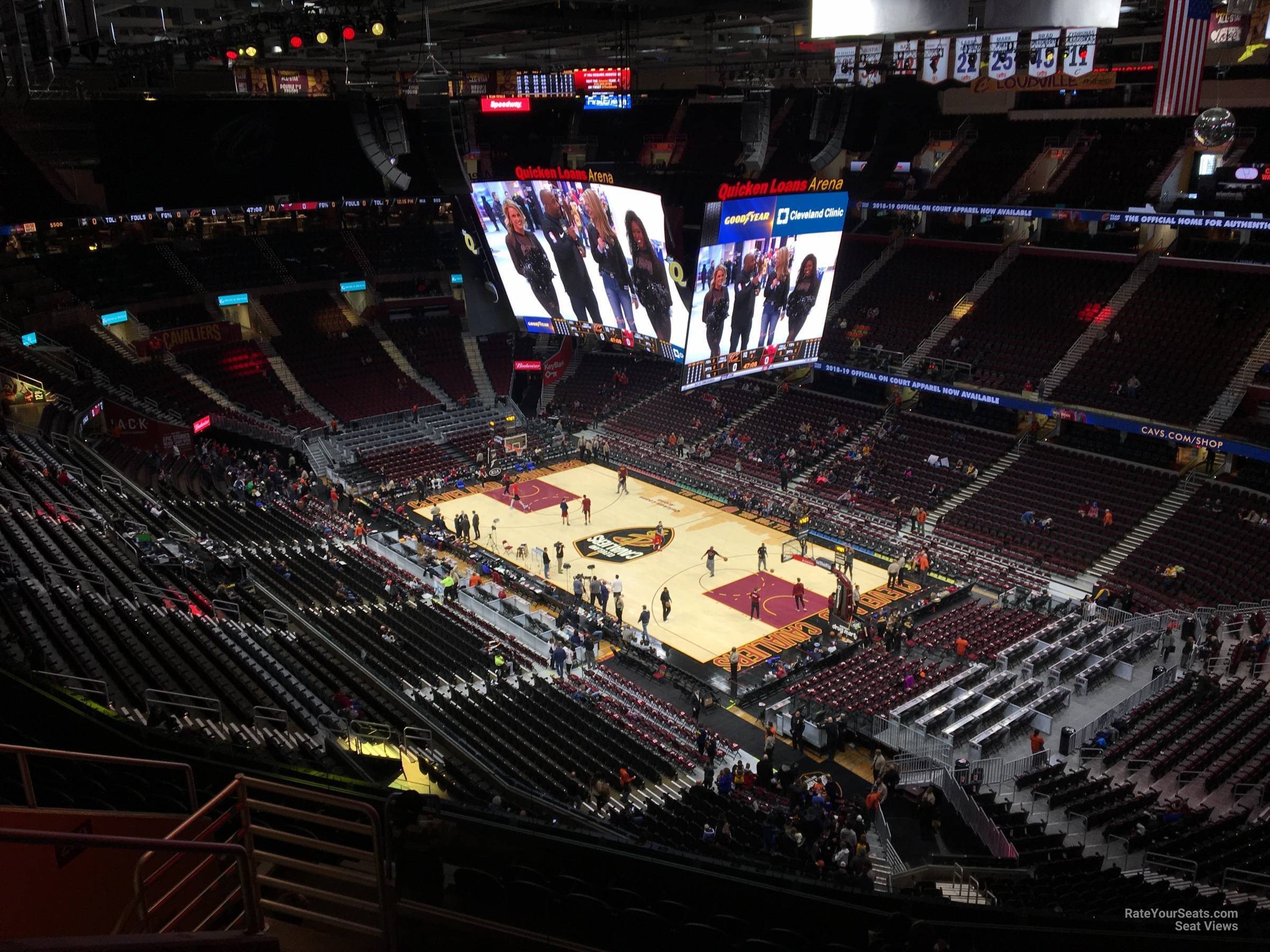 section 205, row 11 seat view  for basketball - rocket arena
