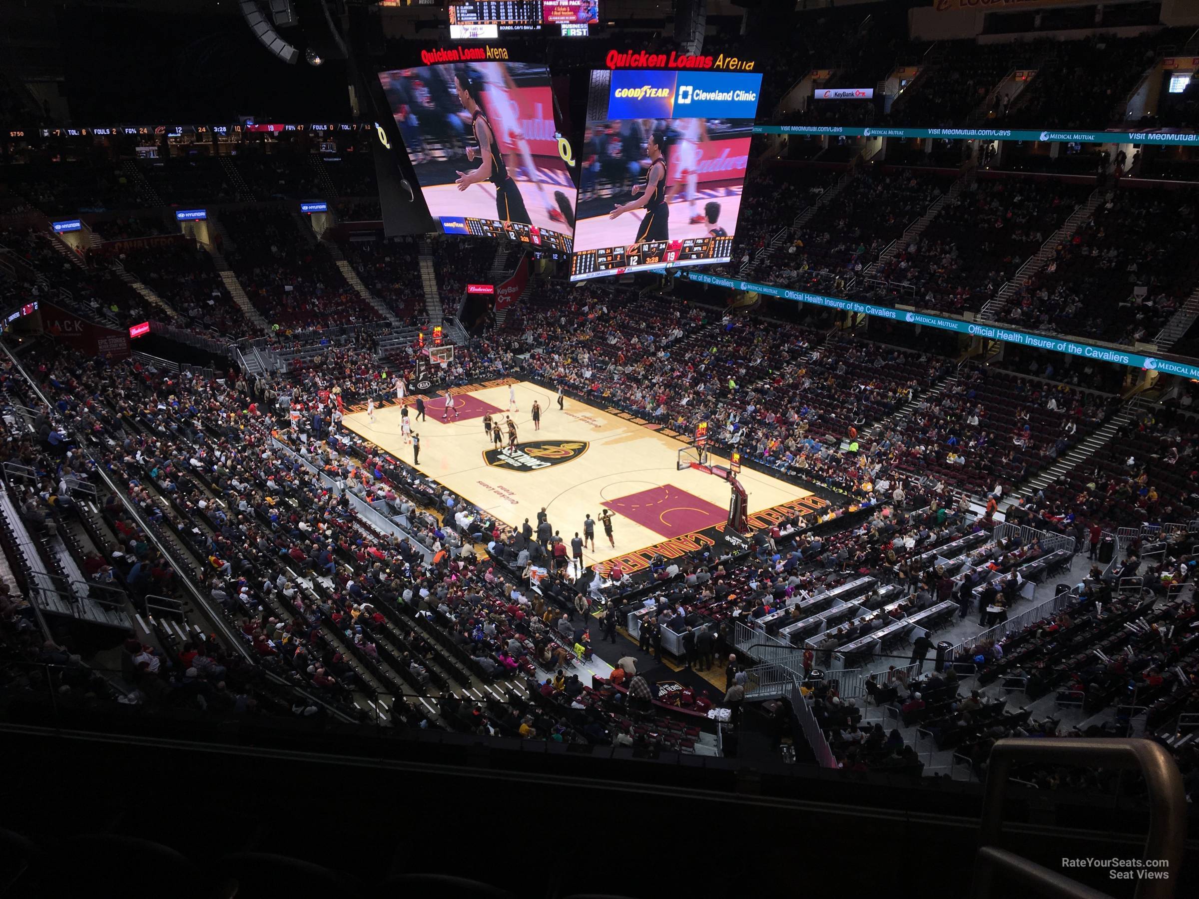 section 205, row 3 seat view  for basketball - rocket mortgage fieldhouse