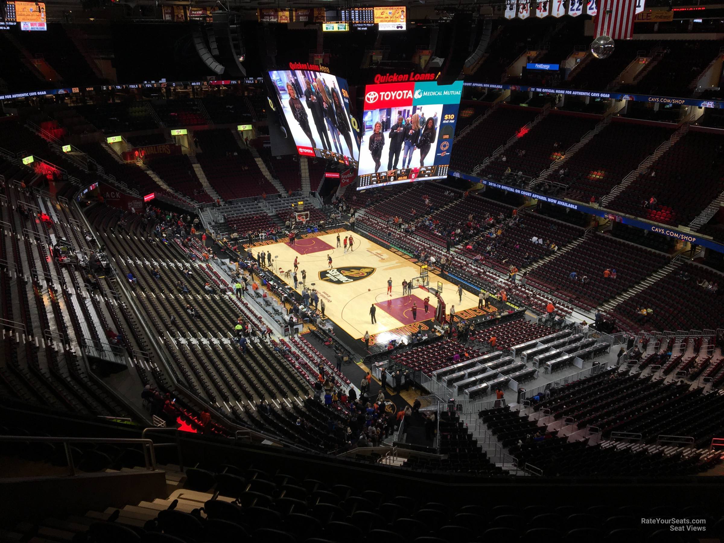 section 204, row 11 seat view  for basketball - rocket mortgage fieldhouse