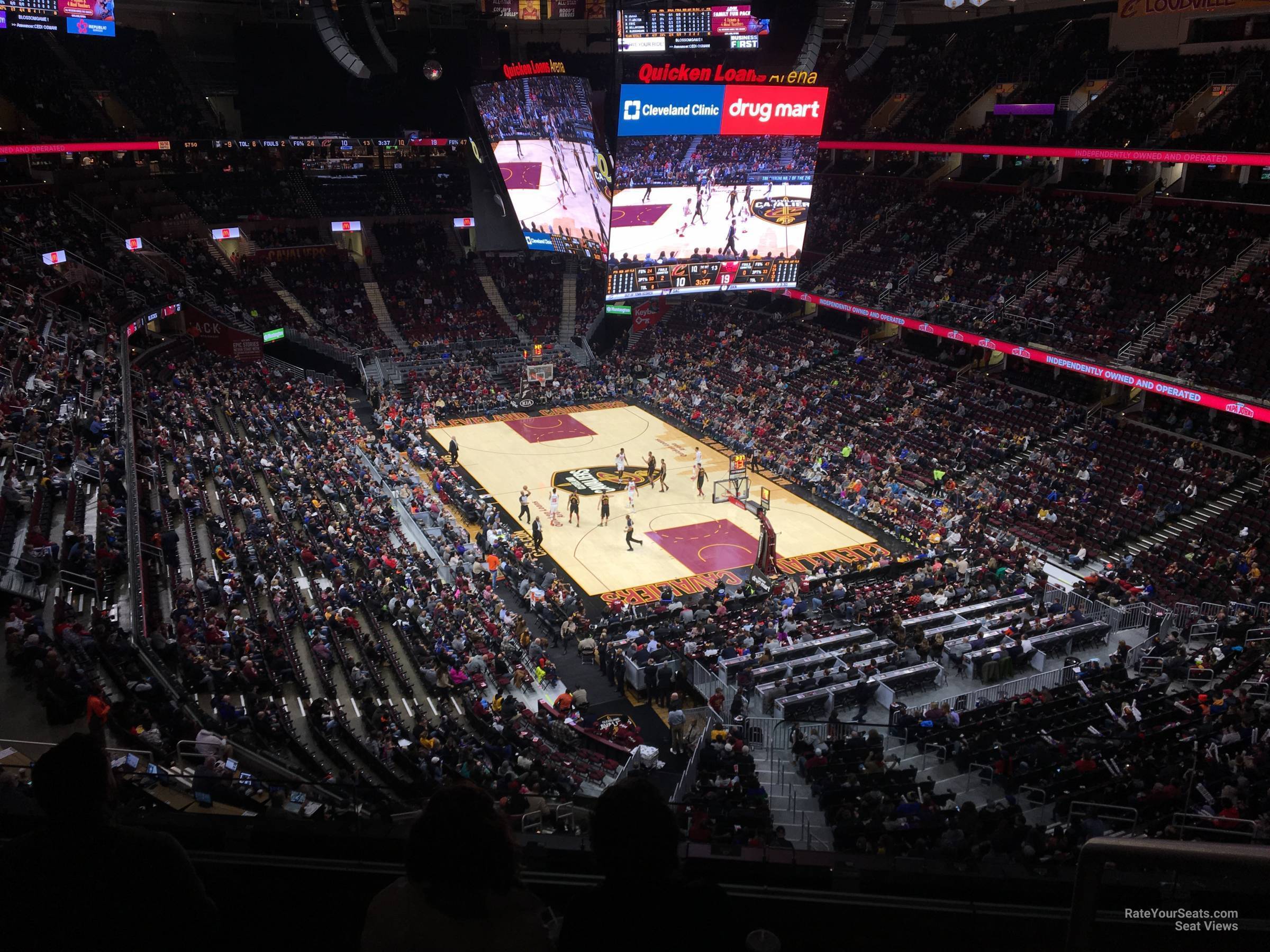 section 204, row 3 seat view  for basketball - rocket arena