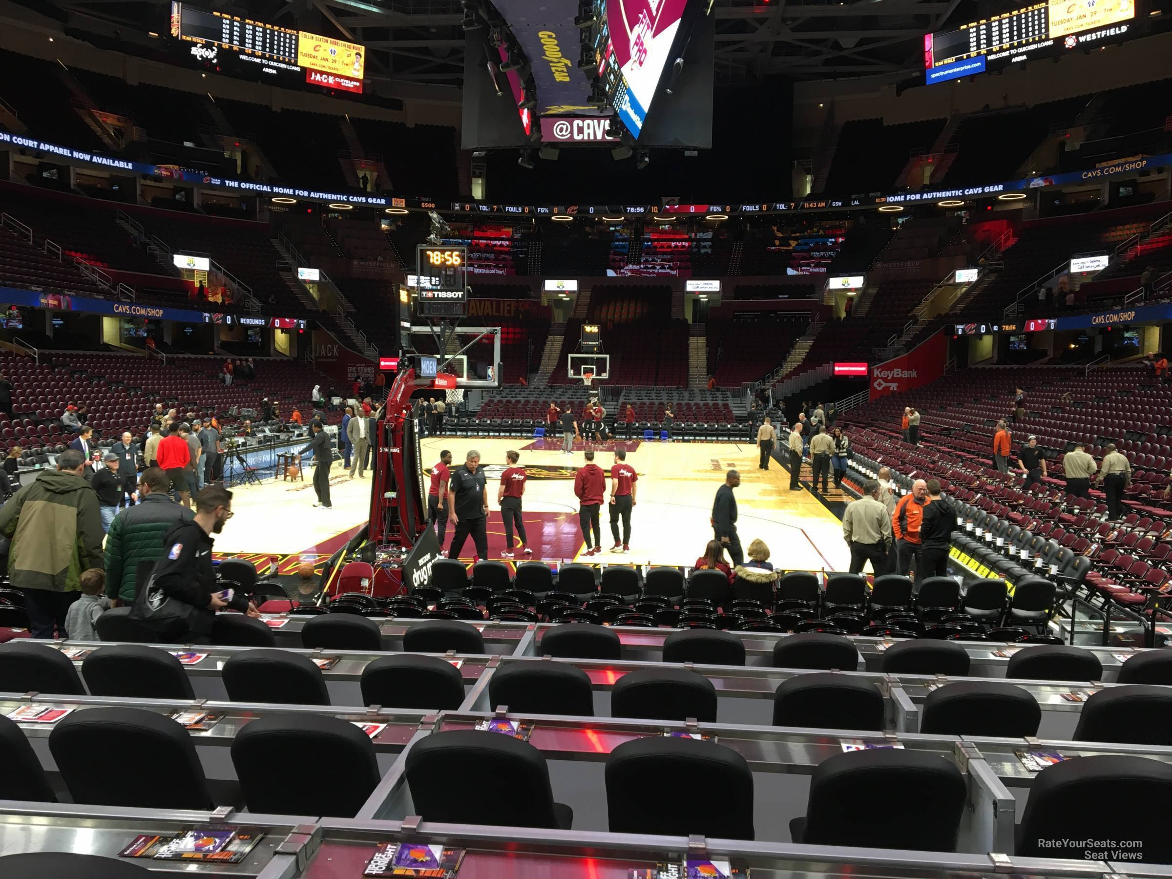 floor 1, row 10 seat view  for basketball - rocket mortgage fieldhouse