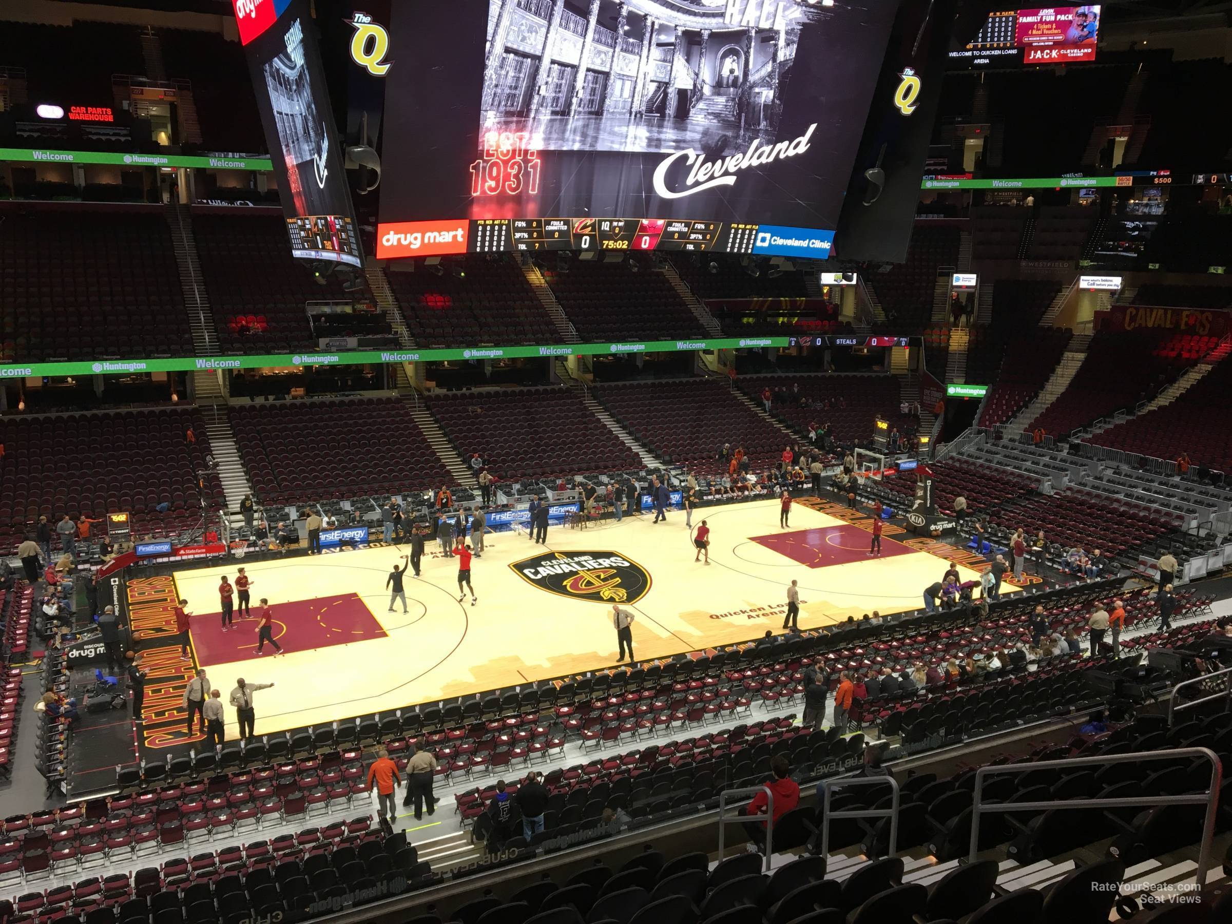 club 122, row 11 seat view  for basketball - rocket arena