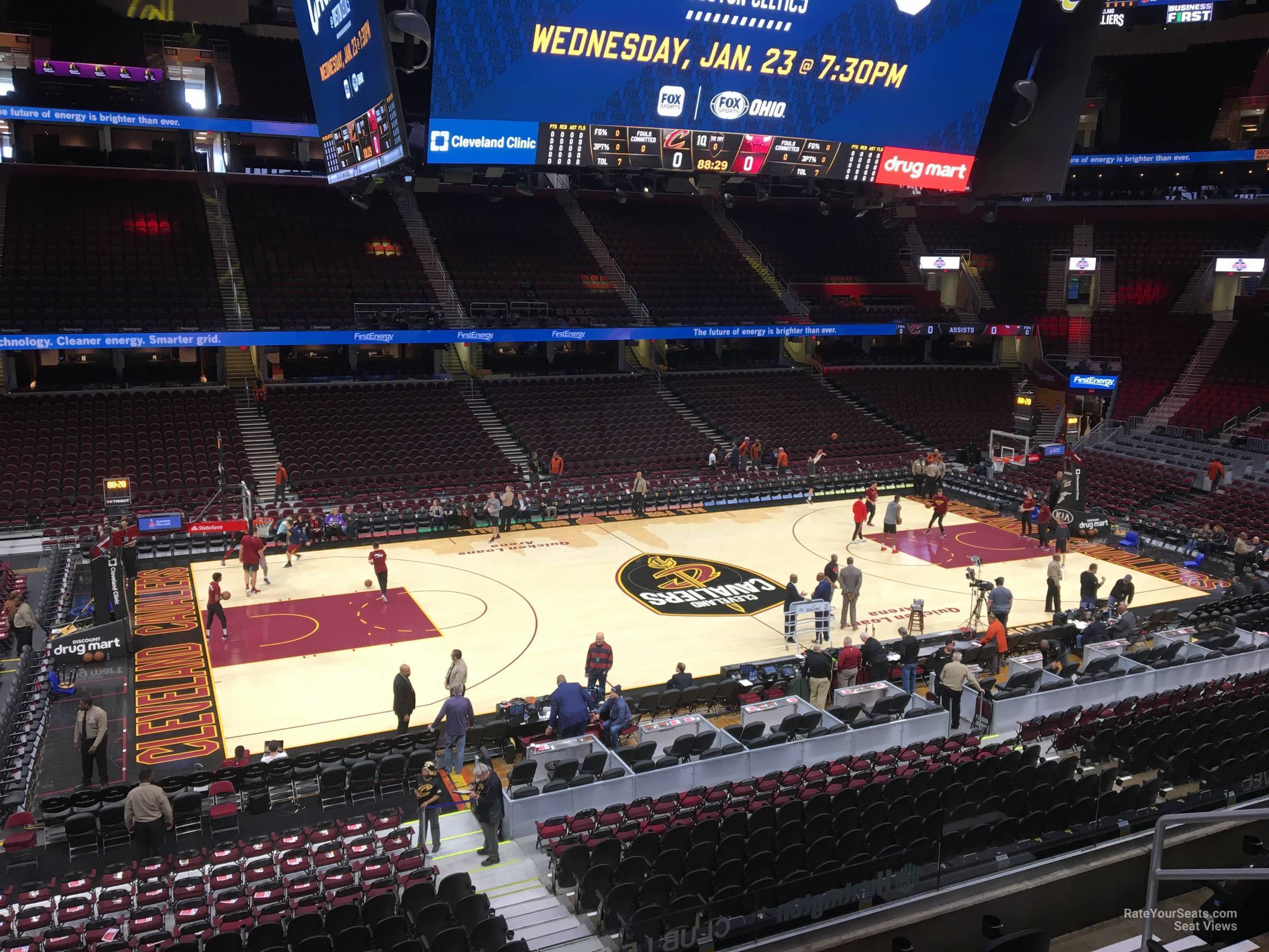 club 109, row 4 seat view  for basketball - rocket mortgage fieldhouse