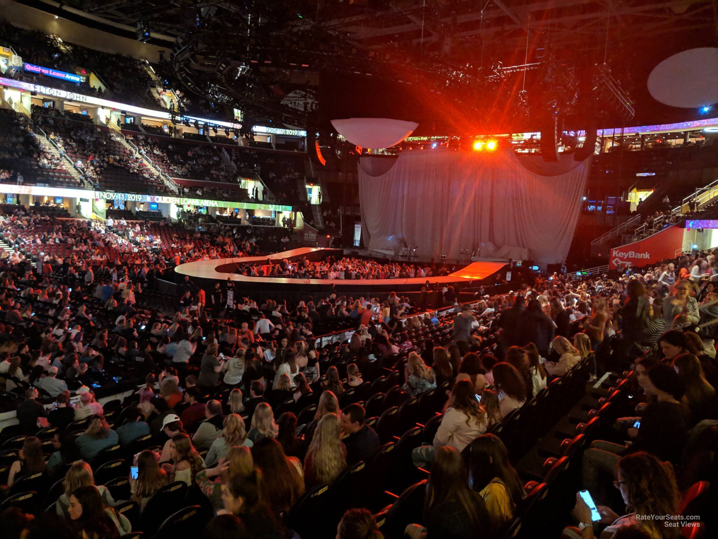 section 122, row 10 seat view for concert - rocket arena