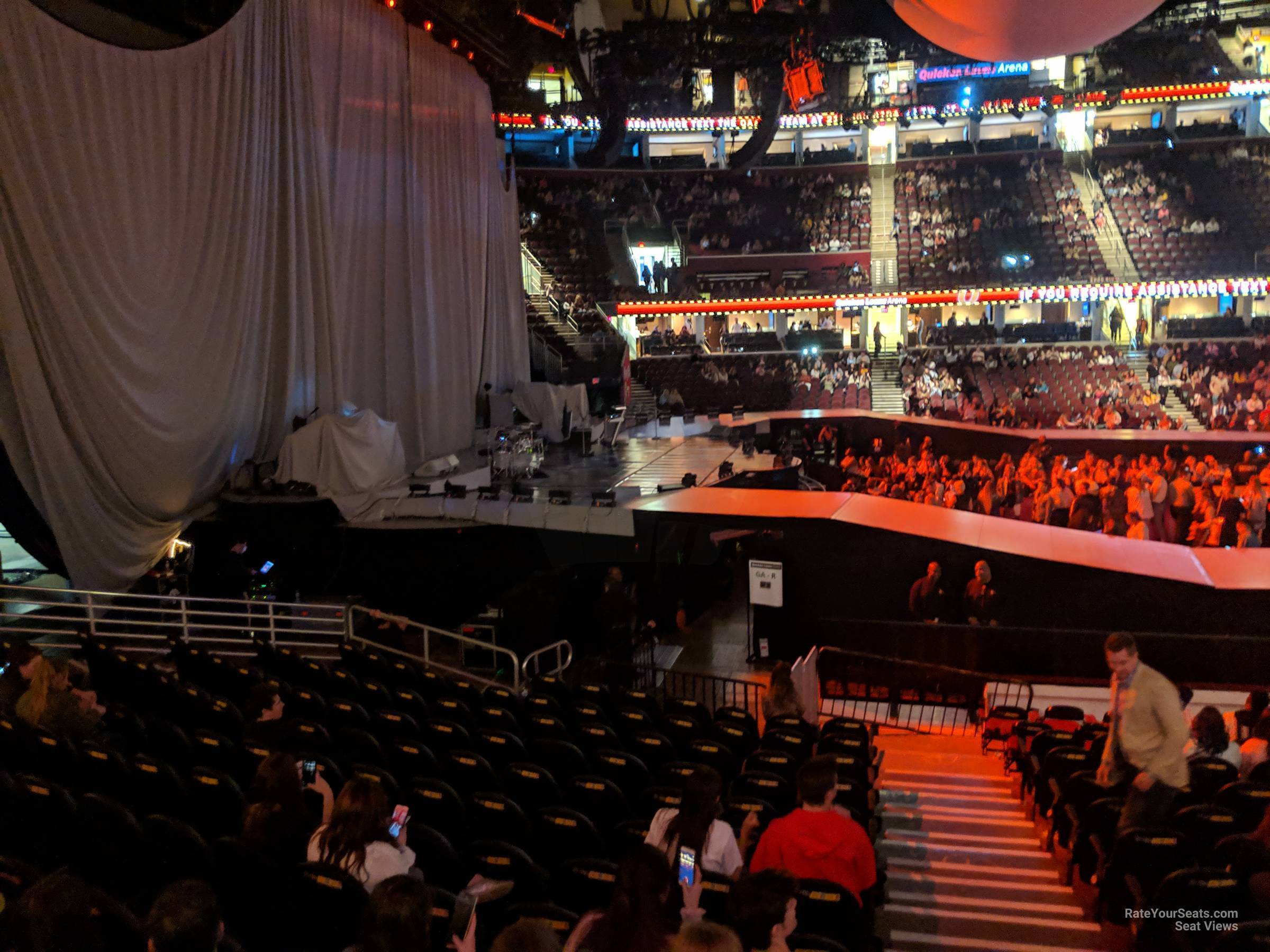 section 109, row 14 seat view  for concert - rocket arena