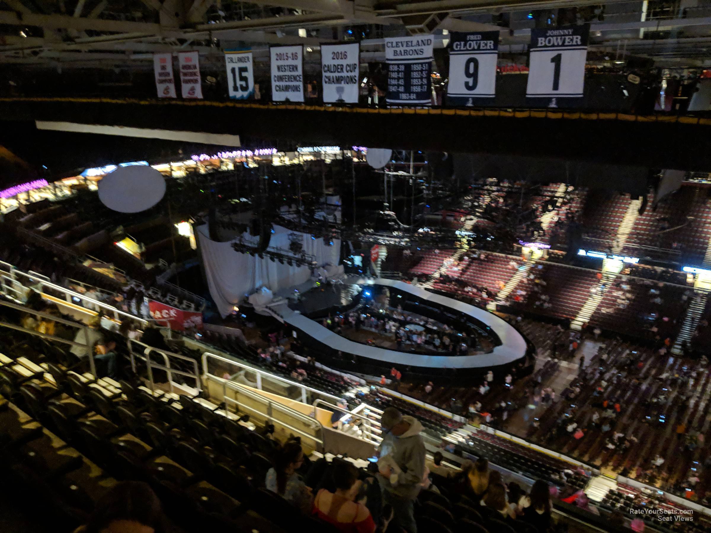 section 208, row 15 seat view  for concert - rocket arena