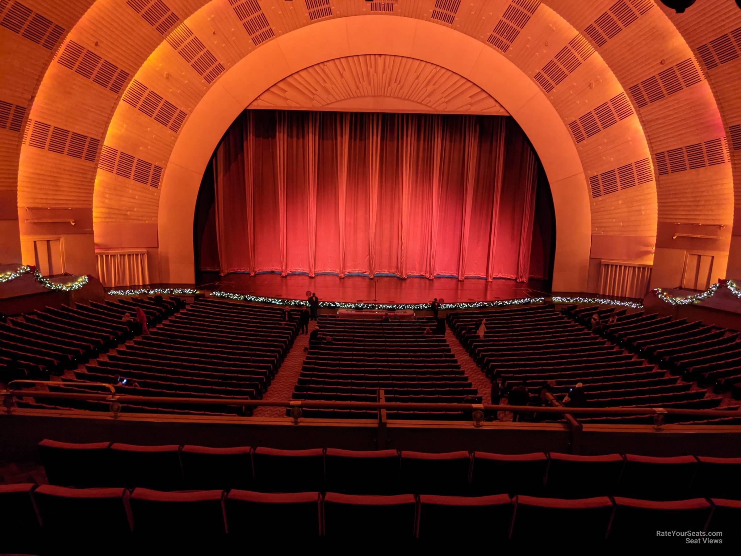 1st mezzanine 4, row f seat view  - radio city music hall