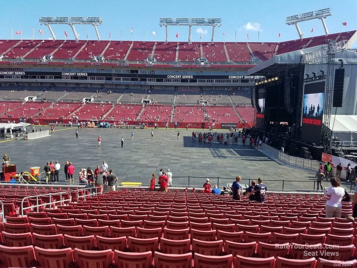 section 113, row x seat view  for concert - raymond james stadium
