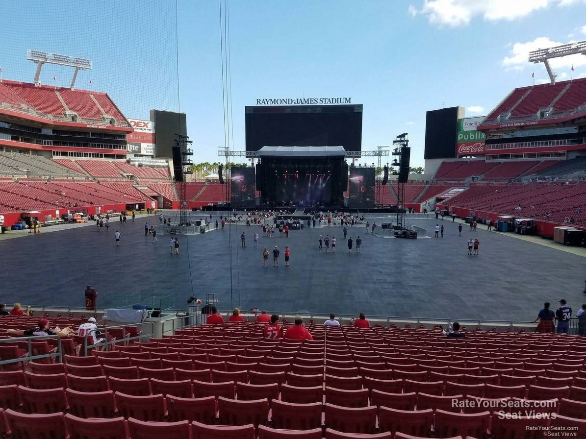 section 149, row x seat view  for concert - raymond james stadium