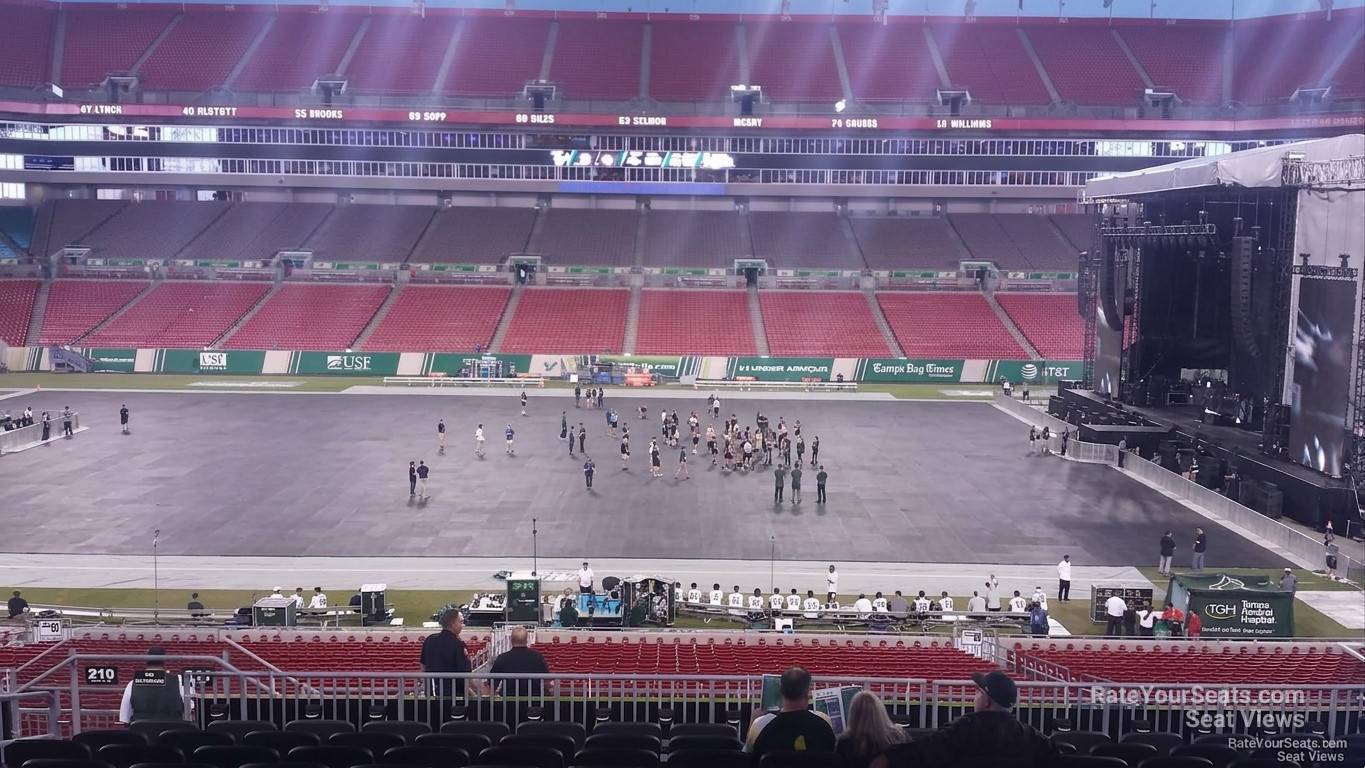 section 211, row p seat view  for concert - raymond james stadium