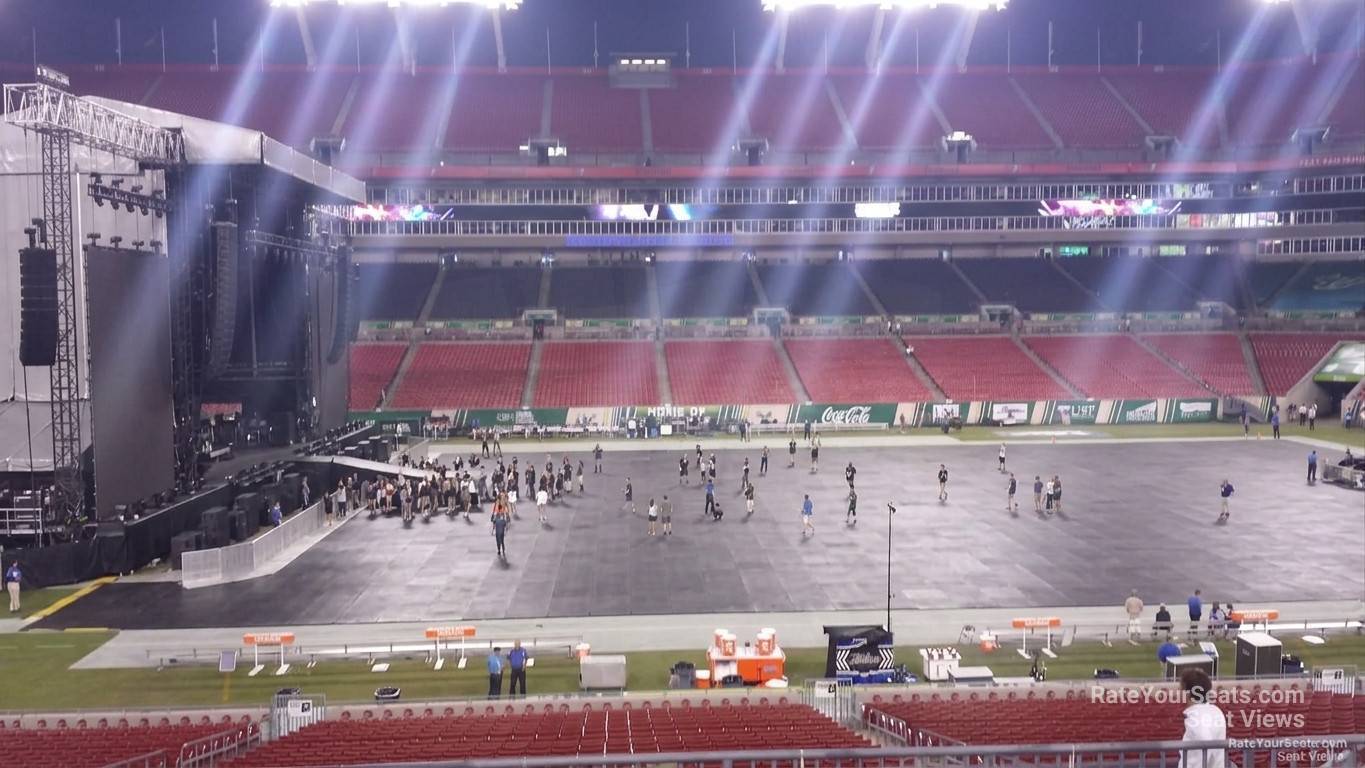 section 235, row p seat view  for concert - raymond james stadium
