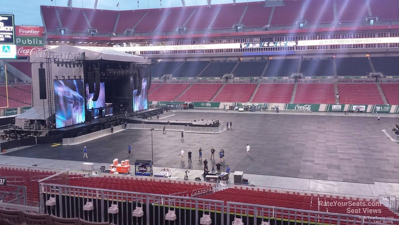 section 237, row p seat view  for concert - raymond james stadium