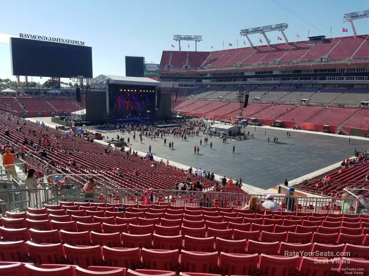 section 242, row l seat view  for concert - raymond james stadium