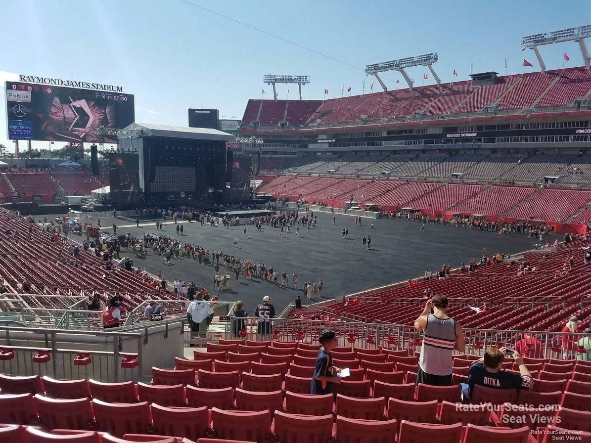 section 243, row l seat view  for concert - raymond james stadium