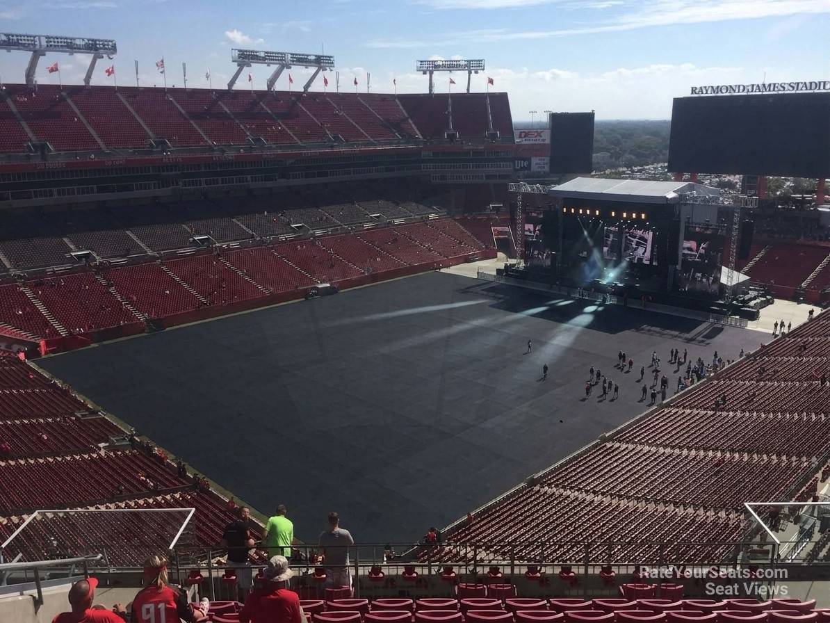 section 303, row k seat view  for concert - raymond james stadium