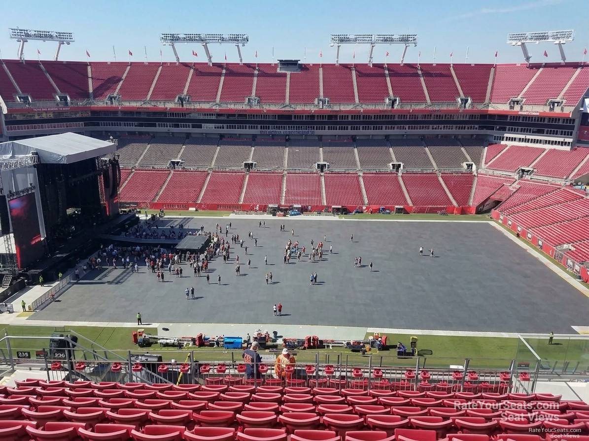 section 336, row k seat view  for concert - raymond james stadium