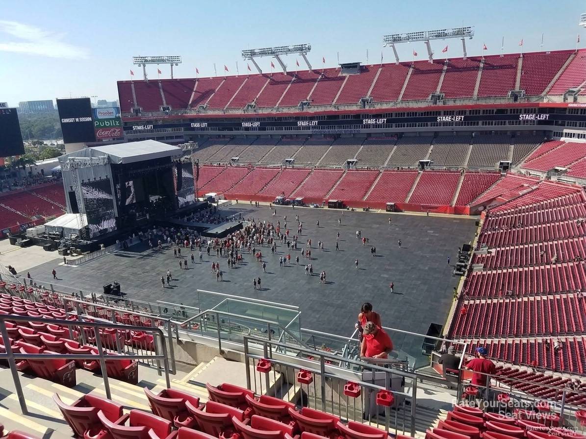section 341, row k seat view  for concert - raymond james stadium