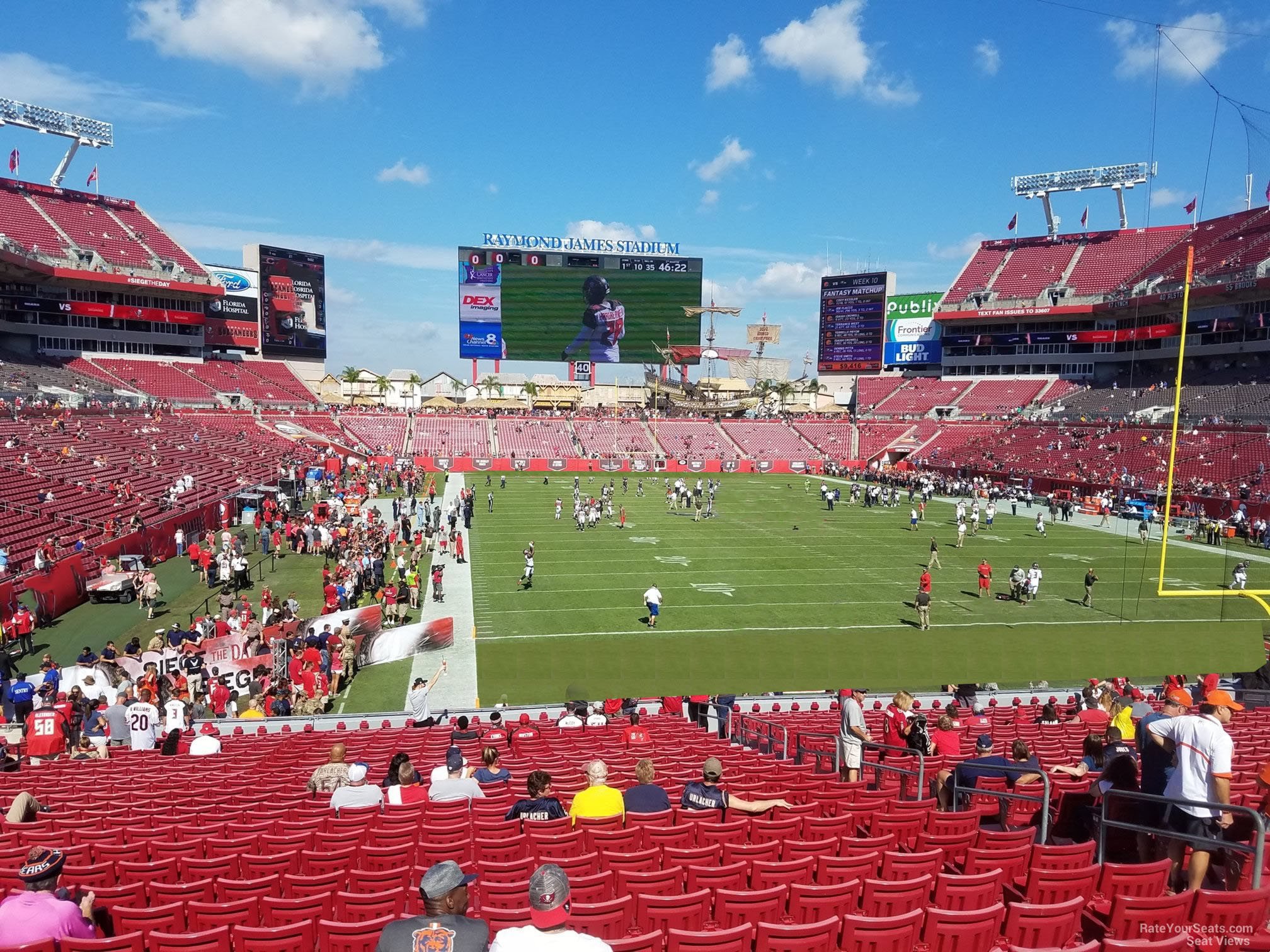 section 121, row wc seat view  for football - raymond james stadium