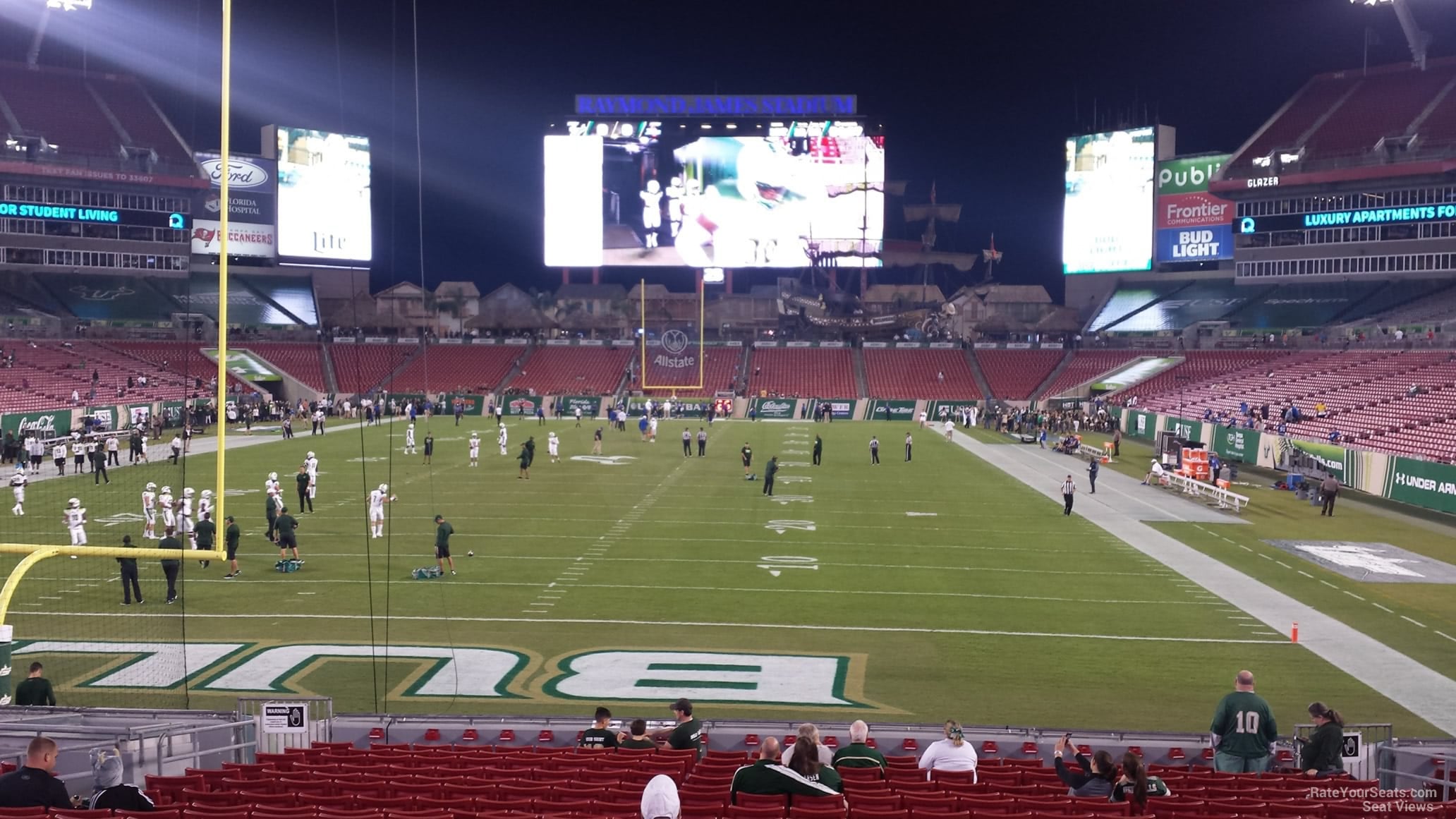 section 124, row h seat view  for football - raymond james stadium