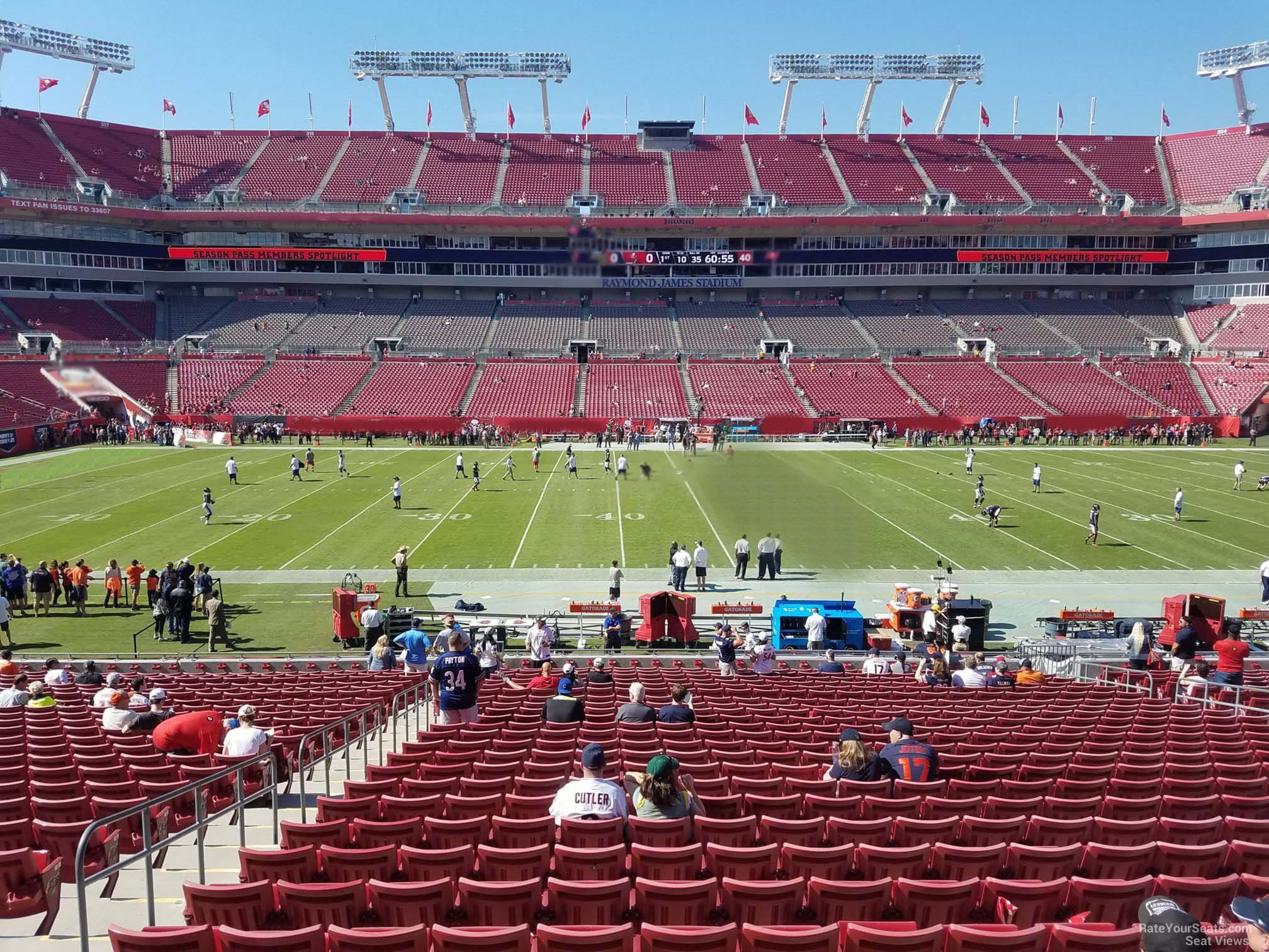 section 135, row wc seat view  for football - raymond james stadium