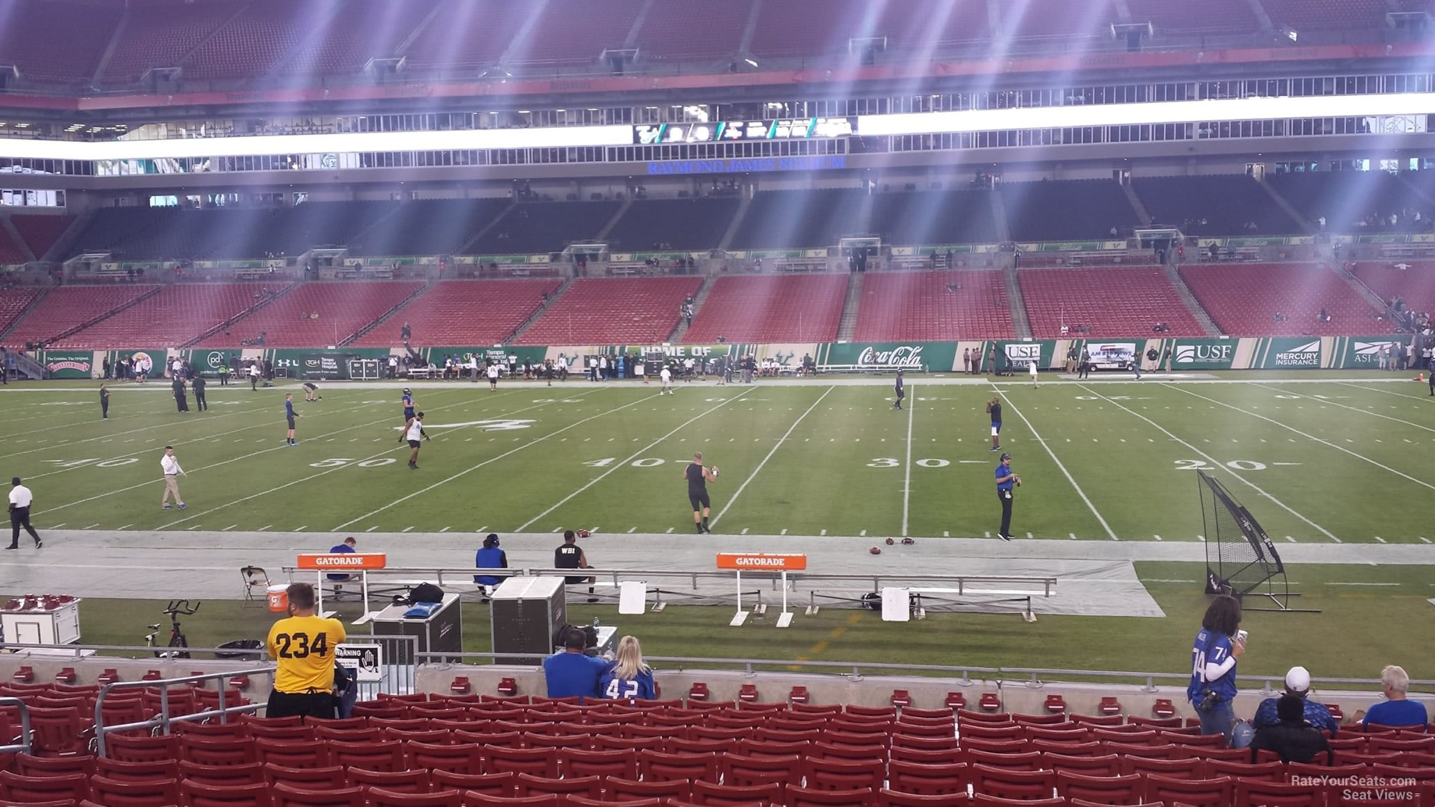 section 137, row h seat view  for football - raymond james stadium