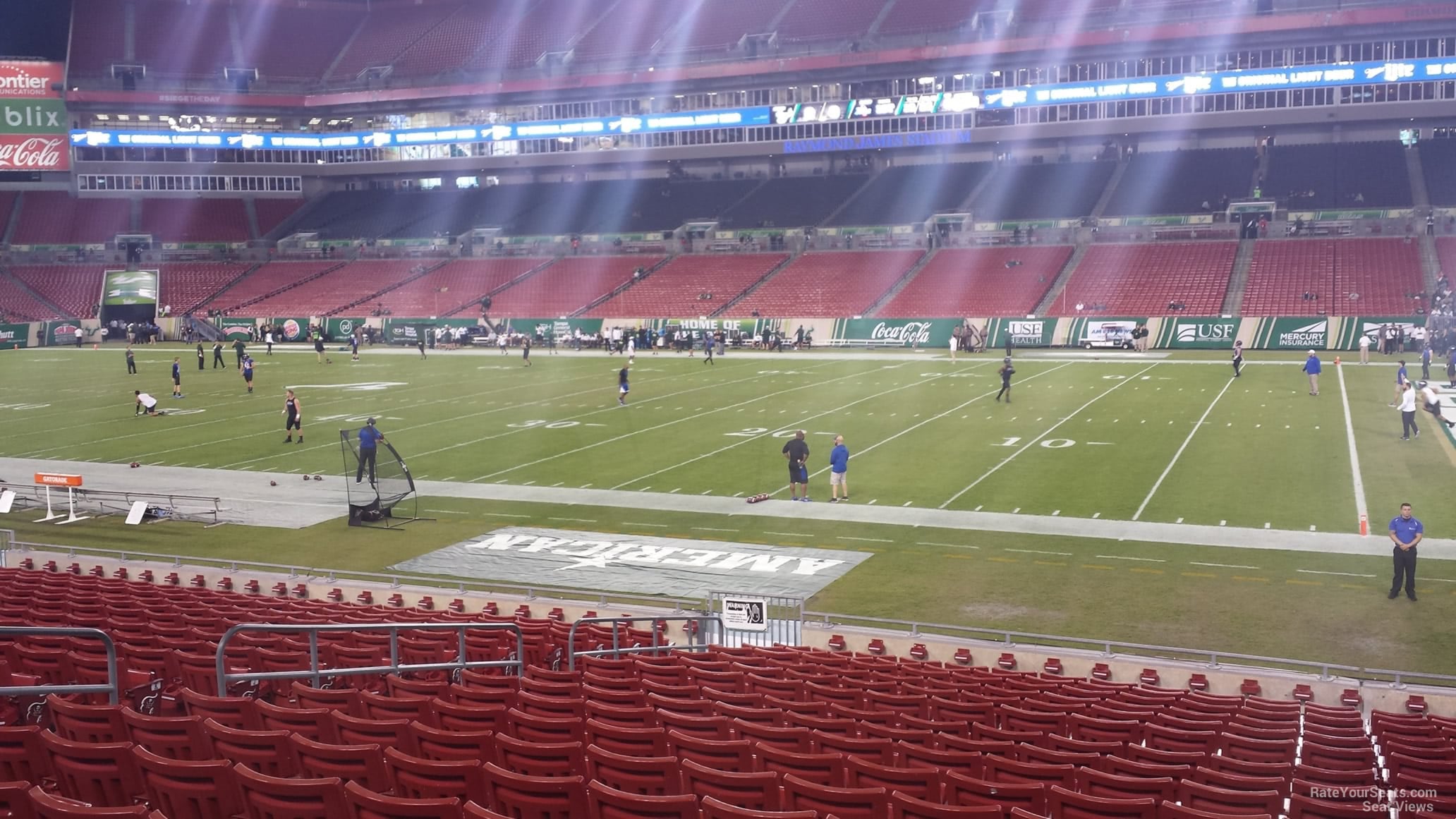 section 139, row h seat view for football - raymond james stadium