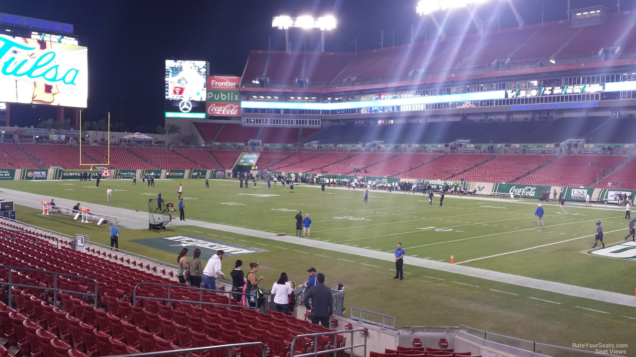 section 143, row h seat view  for football - raymond james stadium