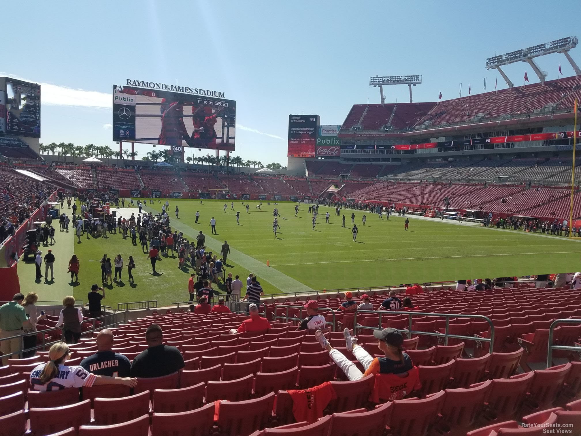 section 145, row x seat view  for football - raymond james stadium