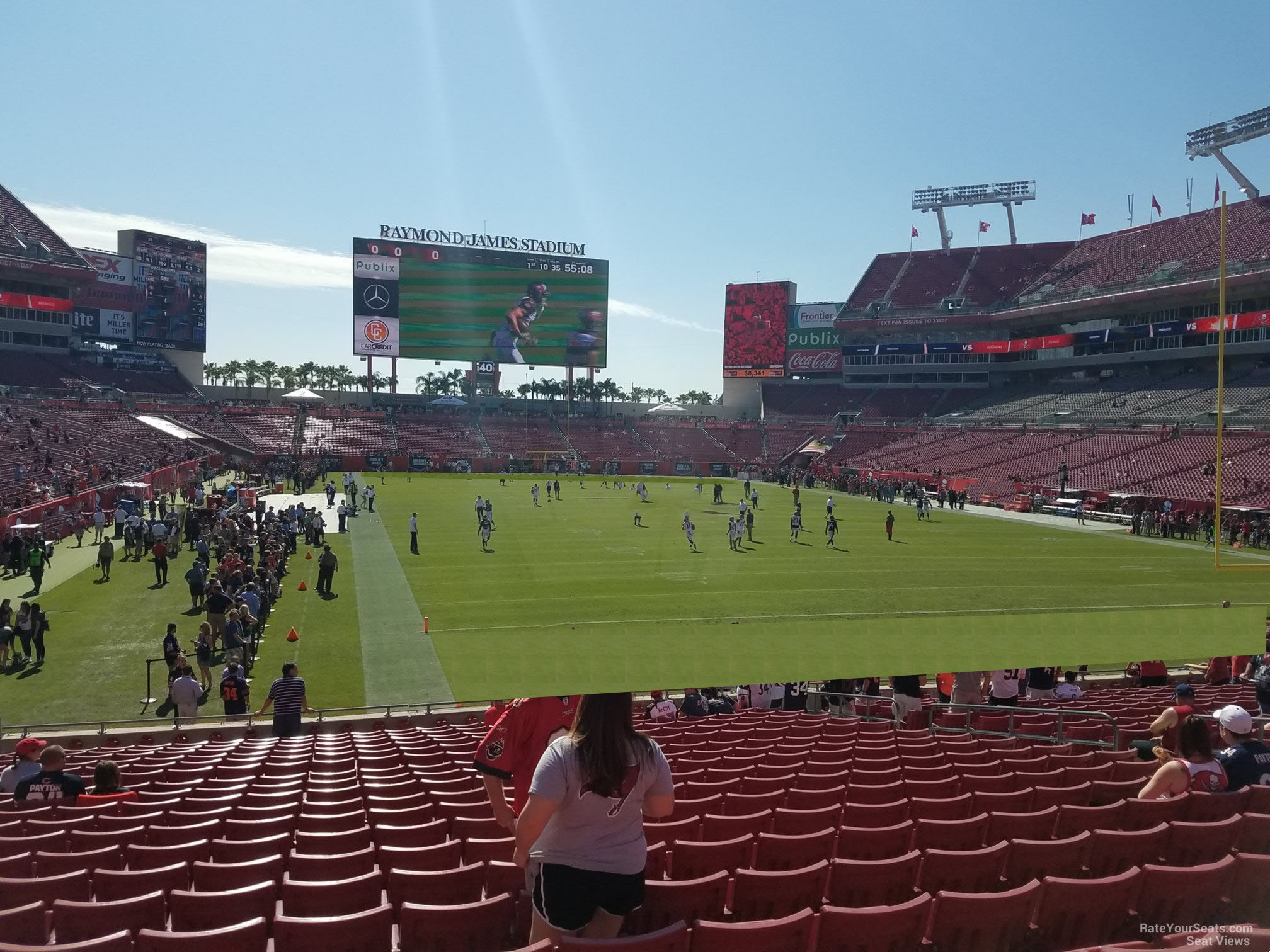 section 146, row x seat view  for football - raymond james stadium