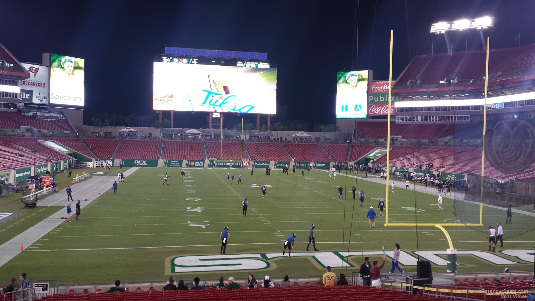 section 147, row h seat view  for football - raymond james stadium