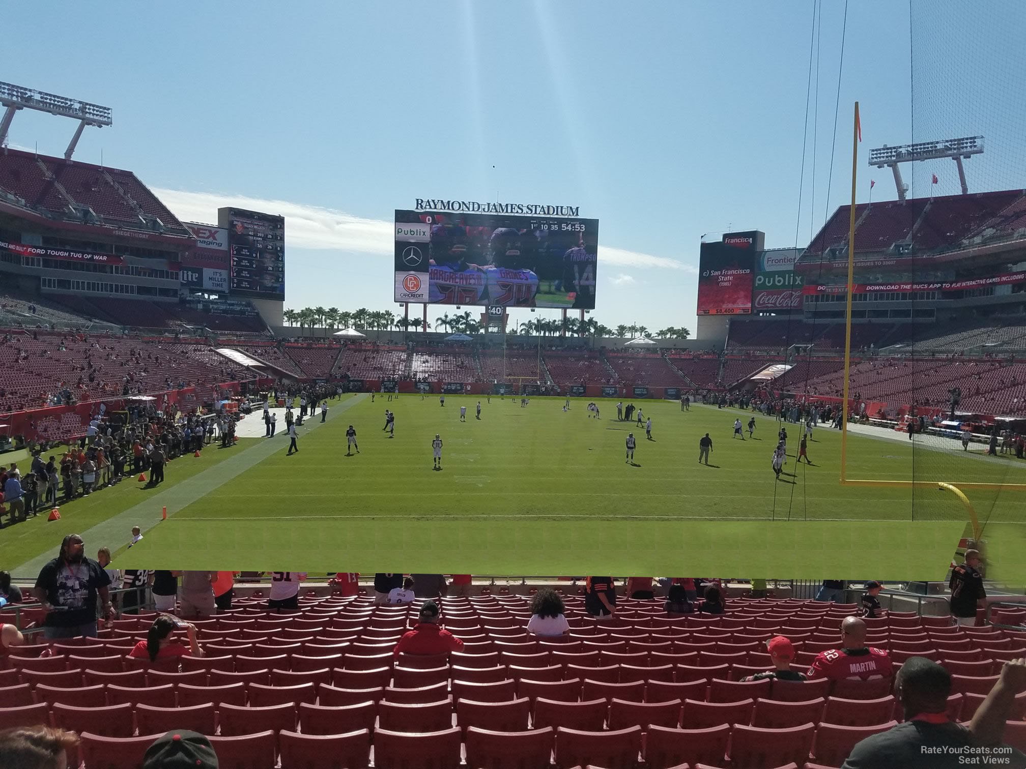 section 147, row x seat view  for football - raymond james stadium