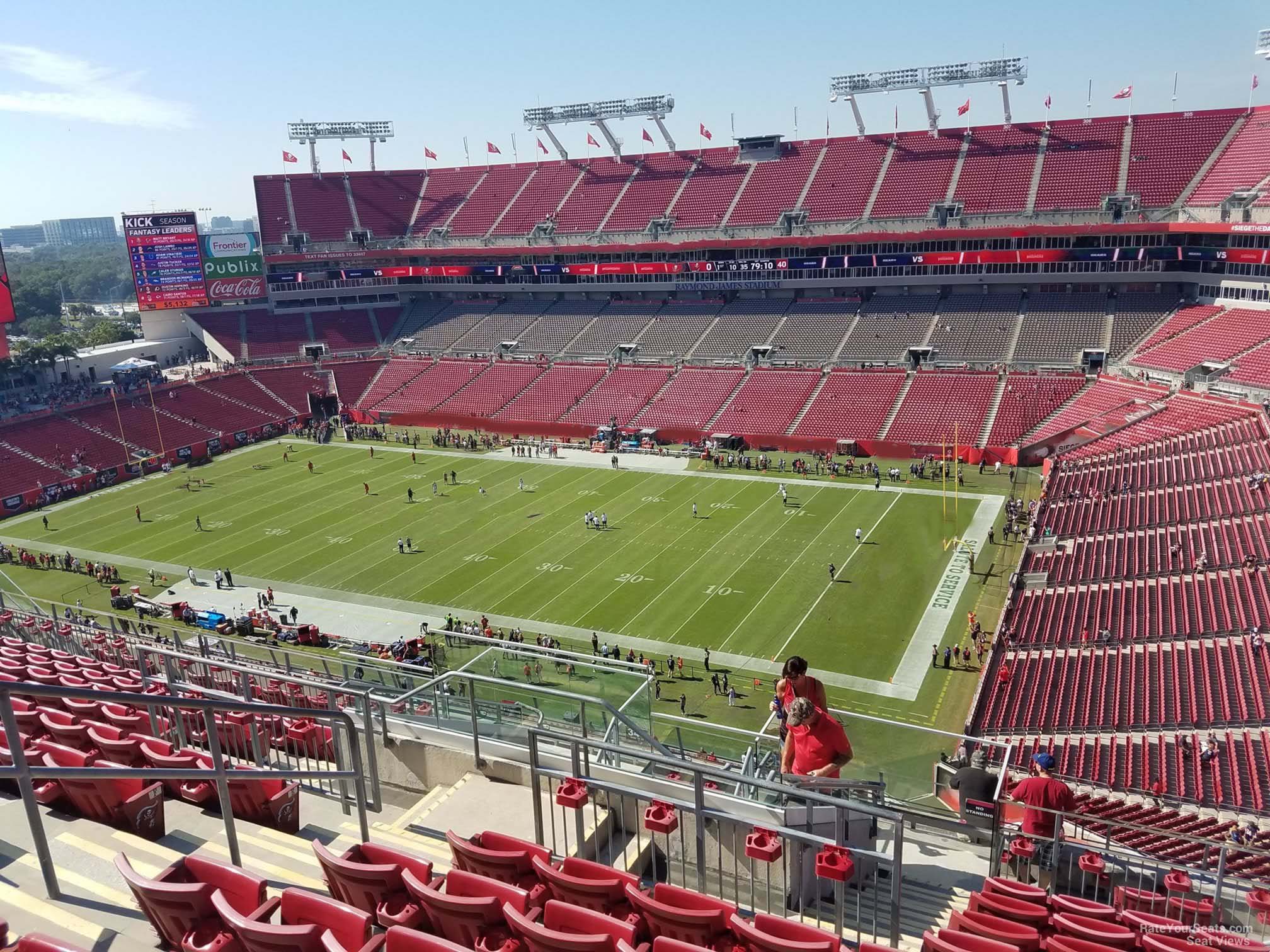 section 341, row k seat view  for football - raymond james stadium