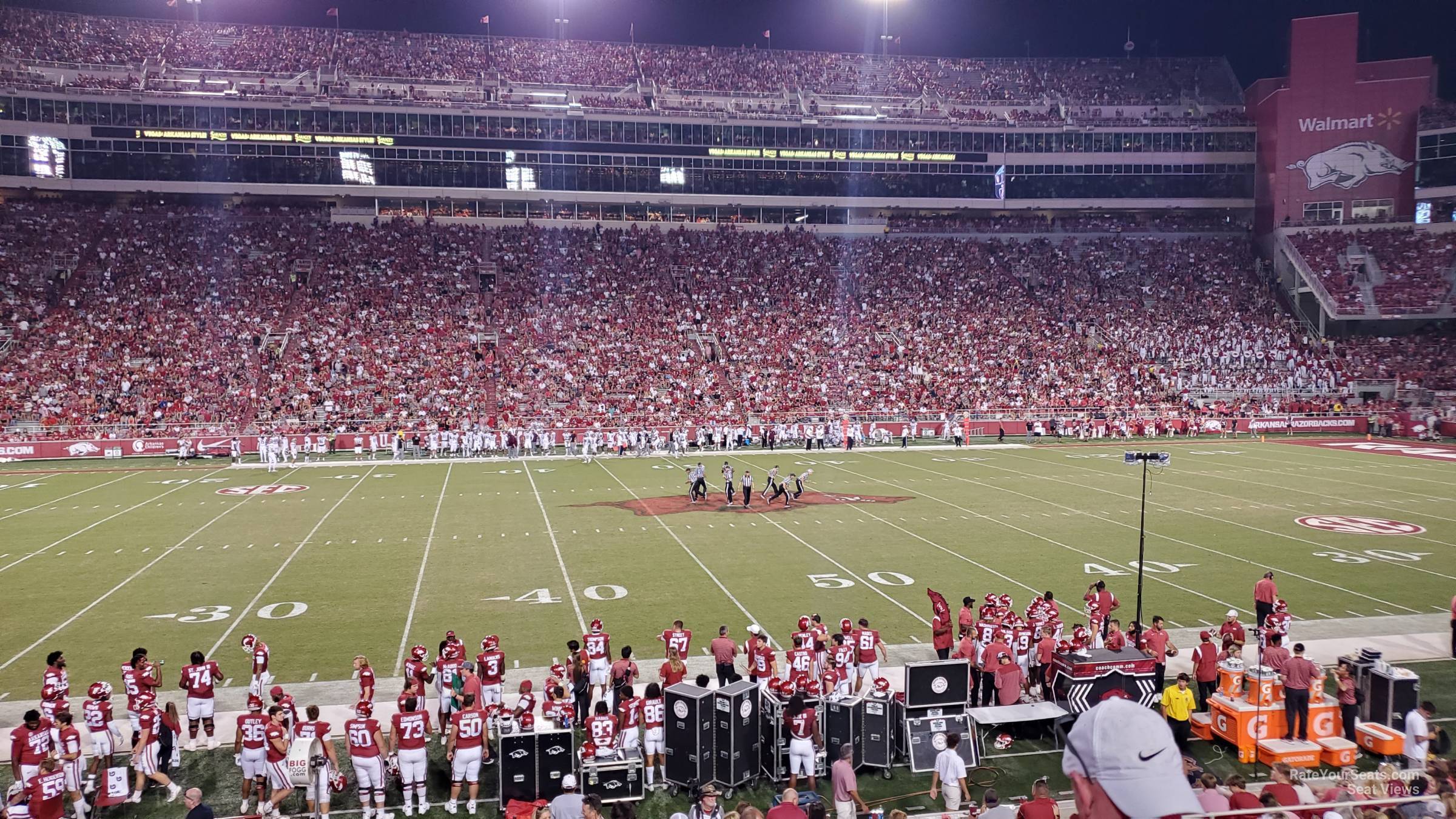 section 105, row 17 seat view  - razorback stadium