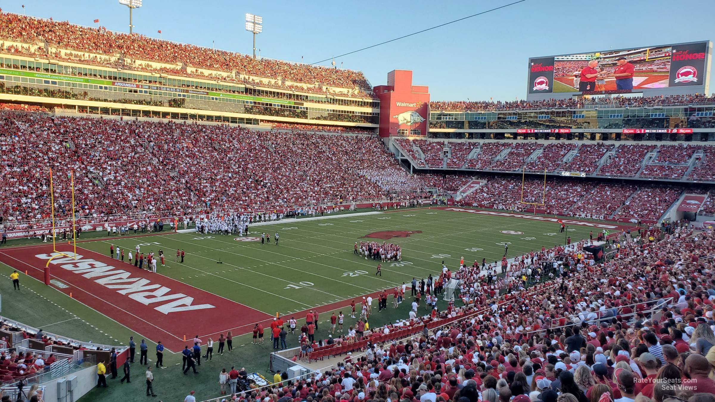 section 107, row 37 seat view  - razorback stadium