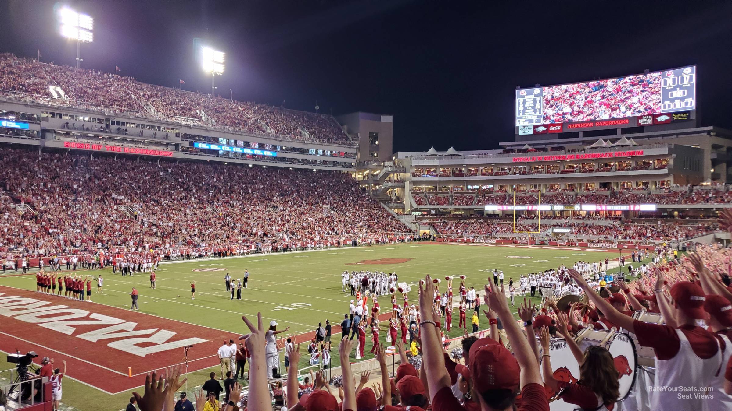 section 126, row 16 seat view  - razorback stadium