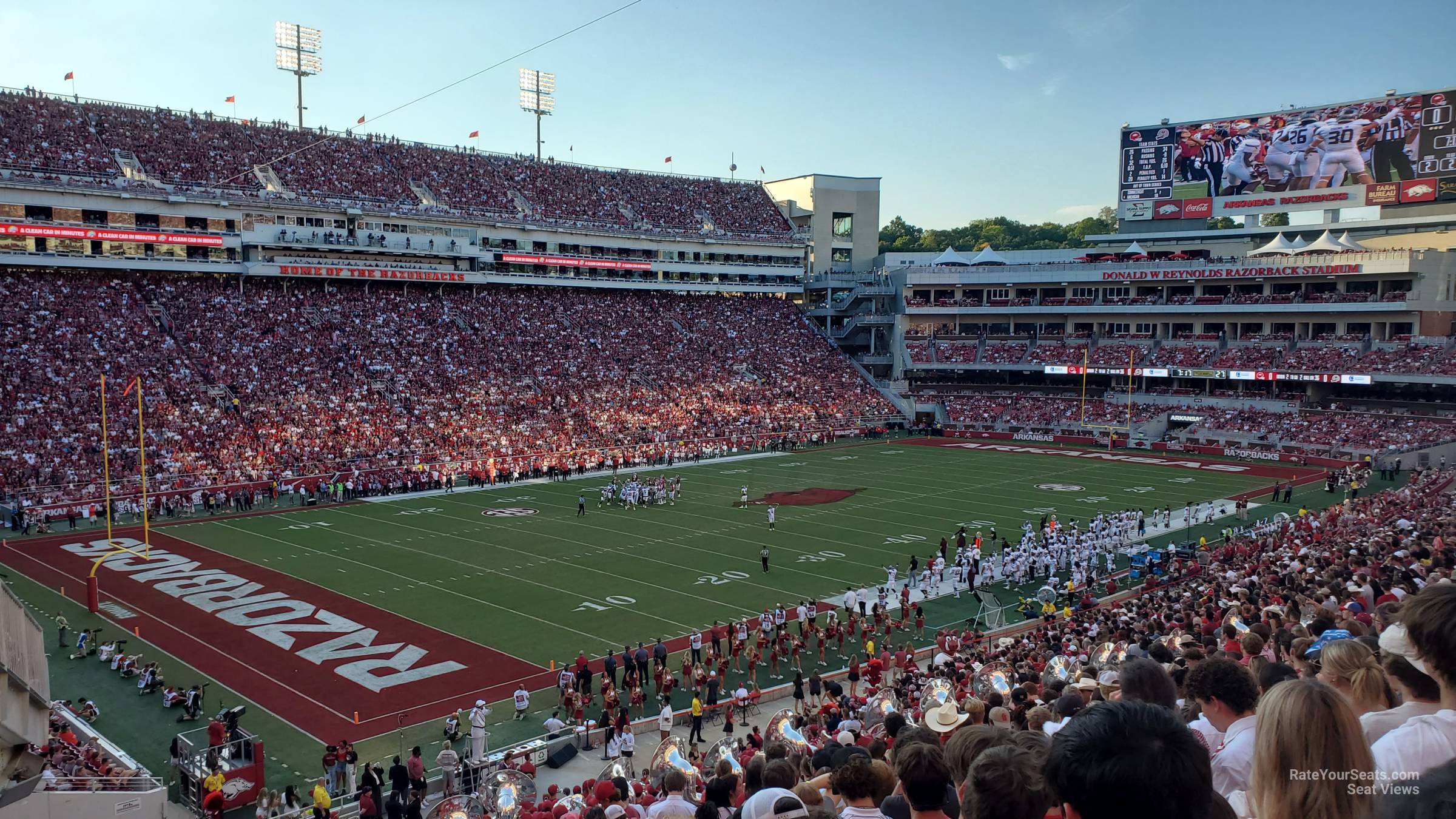 section 126, row 37 seat view  - razorback stadium