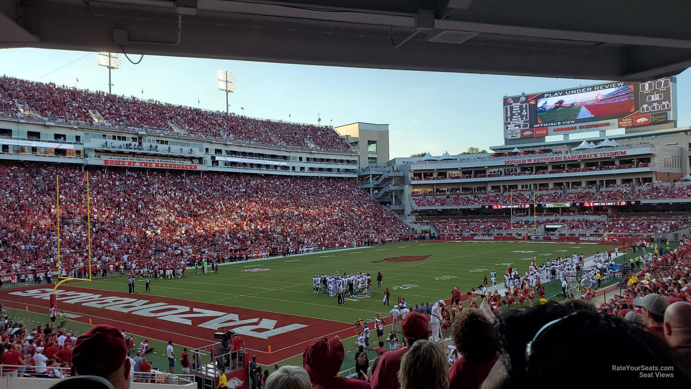 section 127, row 13 seat view  for football - razorback stadium