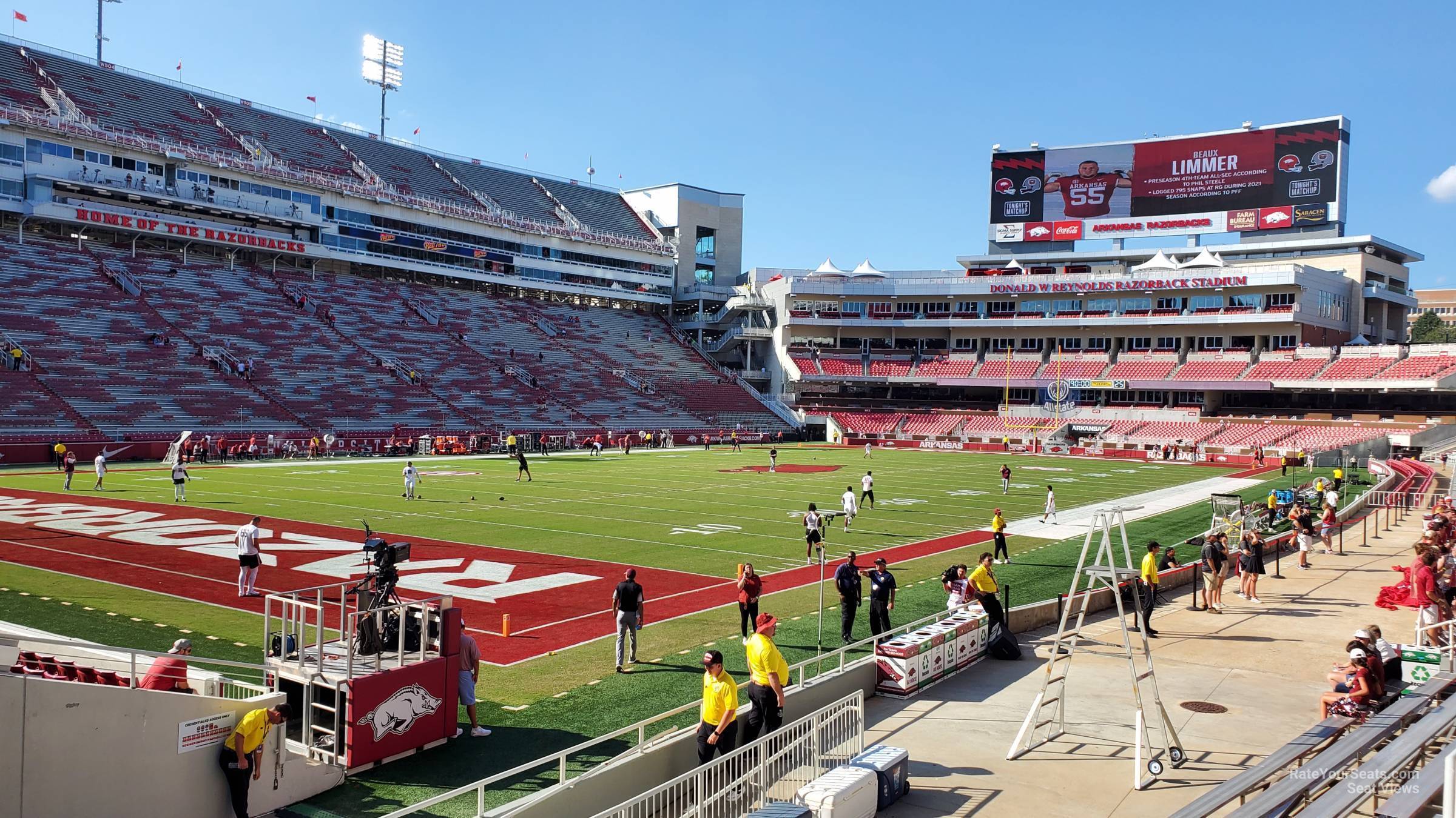 section 127, row 4 seat view  - razorback stadium