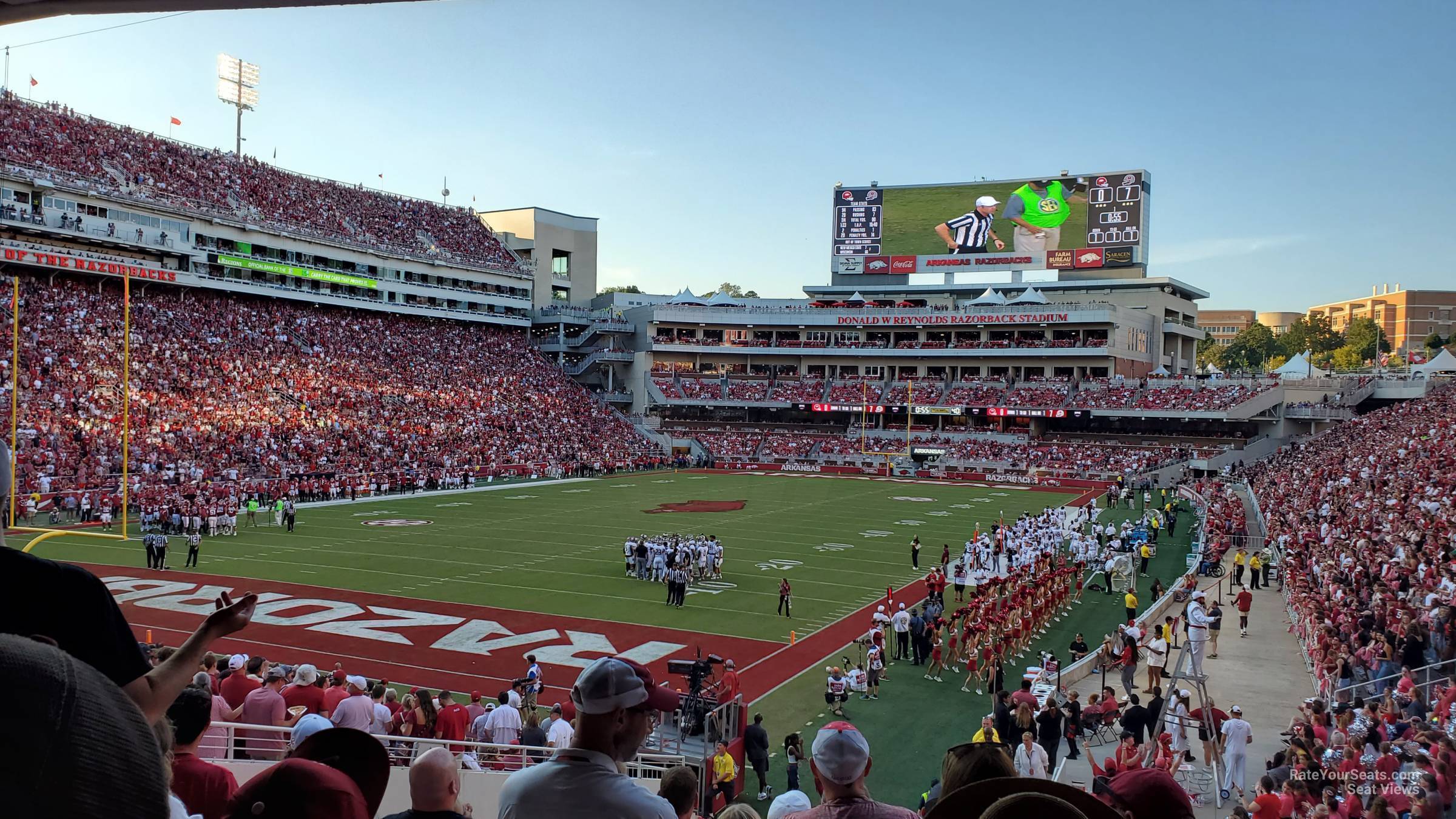 section 128, row 13 seat view  - razorback stadium