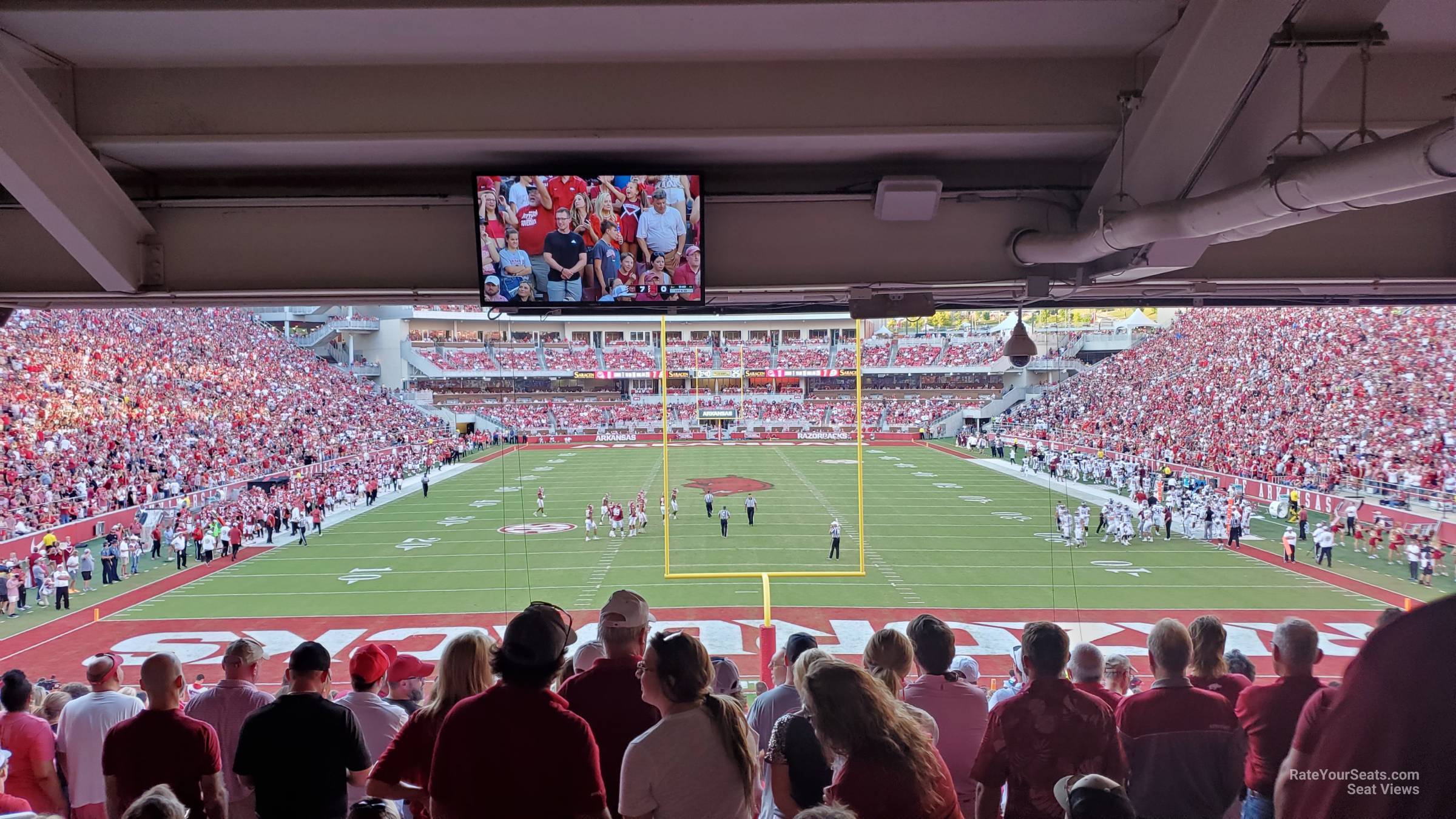 section 132, row 29 seat view  - razorback stadium