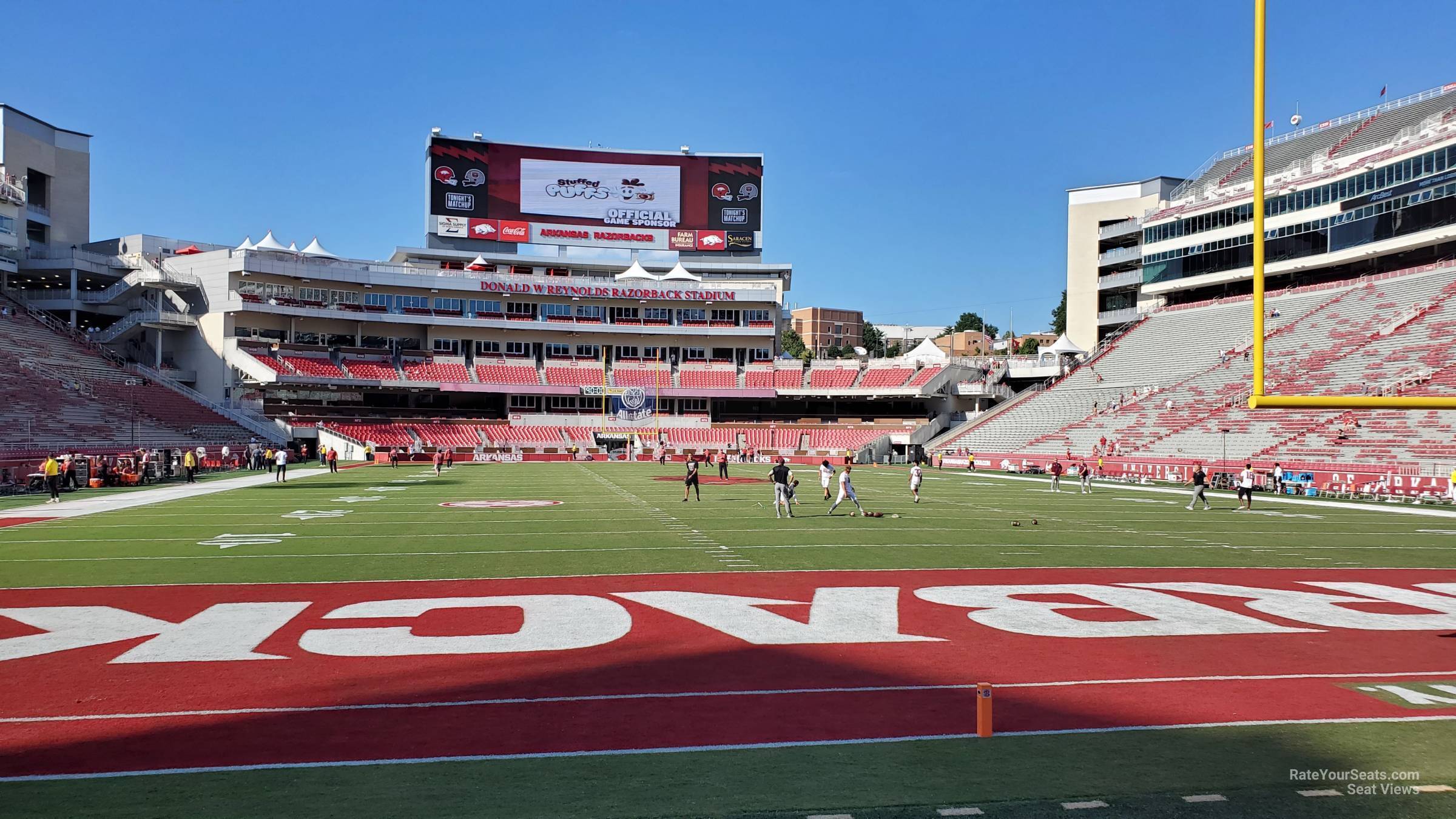 section 133, row 3 seat view  - razorback stadium