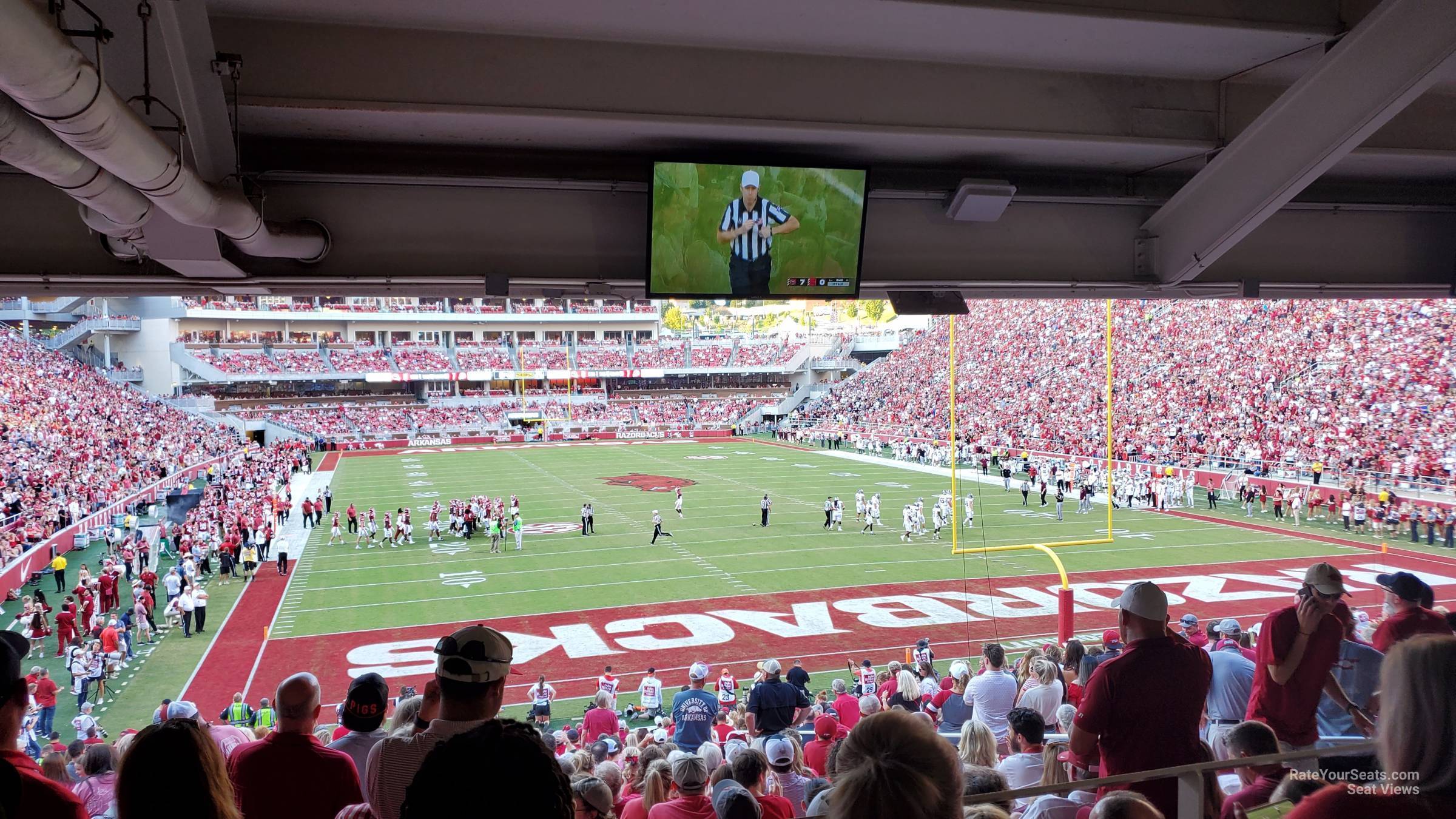 section 134, row 29 seat view  - razorback stadium