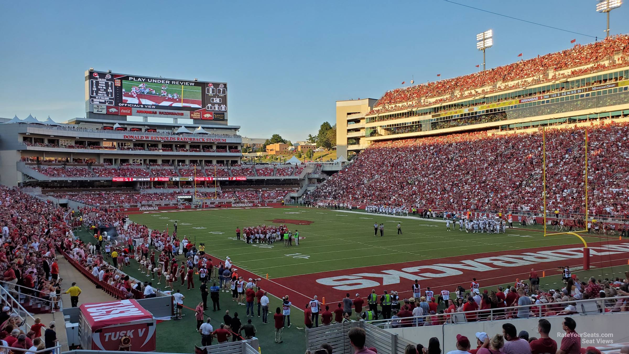 section 136, row 13 seat view  - razorback stadium