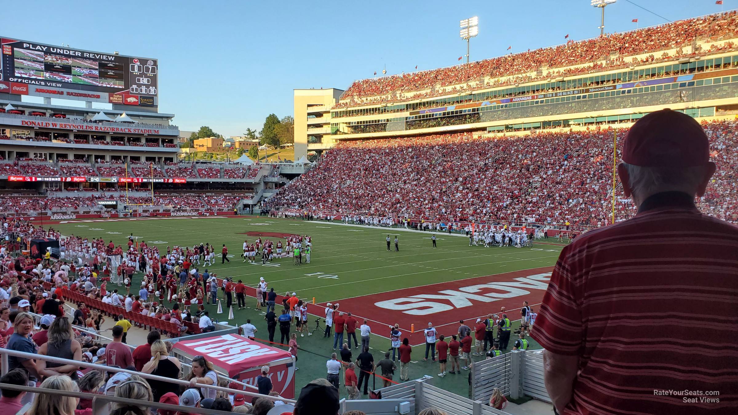 section 137, row 13 seat view  - razorback stadium