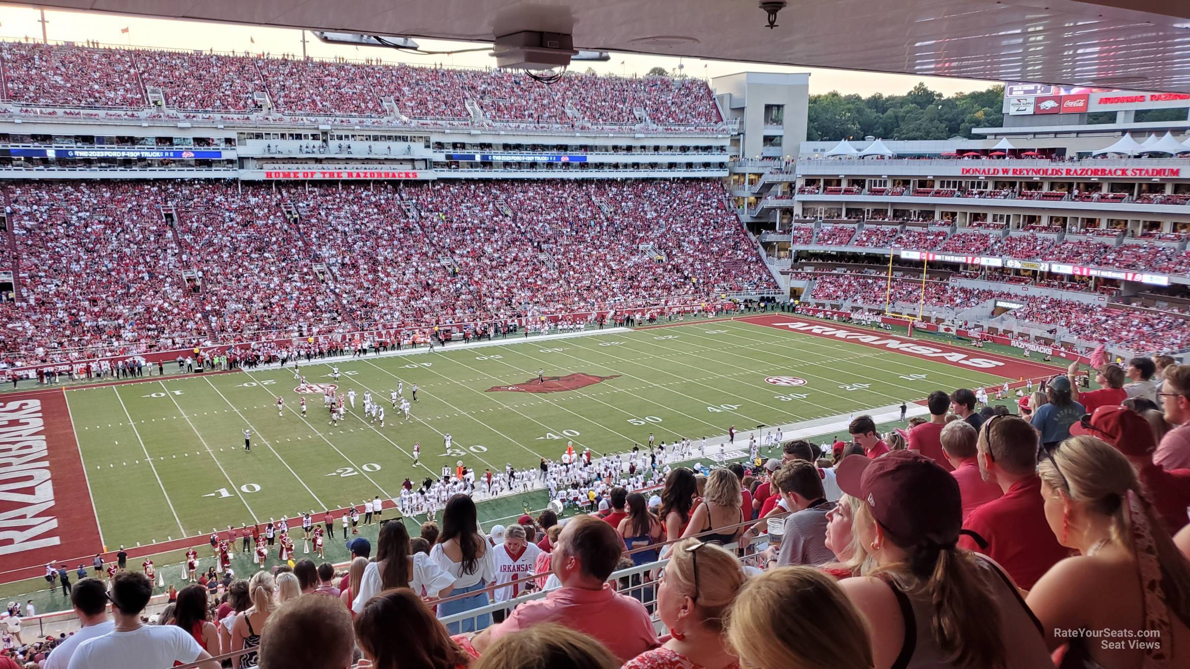 section 224, row 4 seat view  - razorback stadium