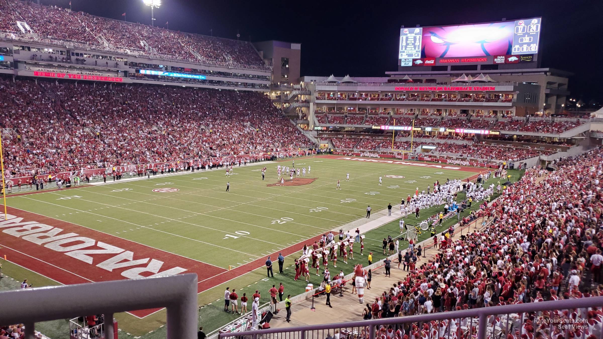 section 226, row 10 seat view  - razorback stadium