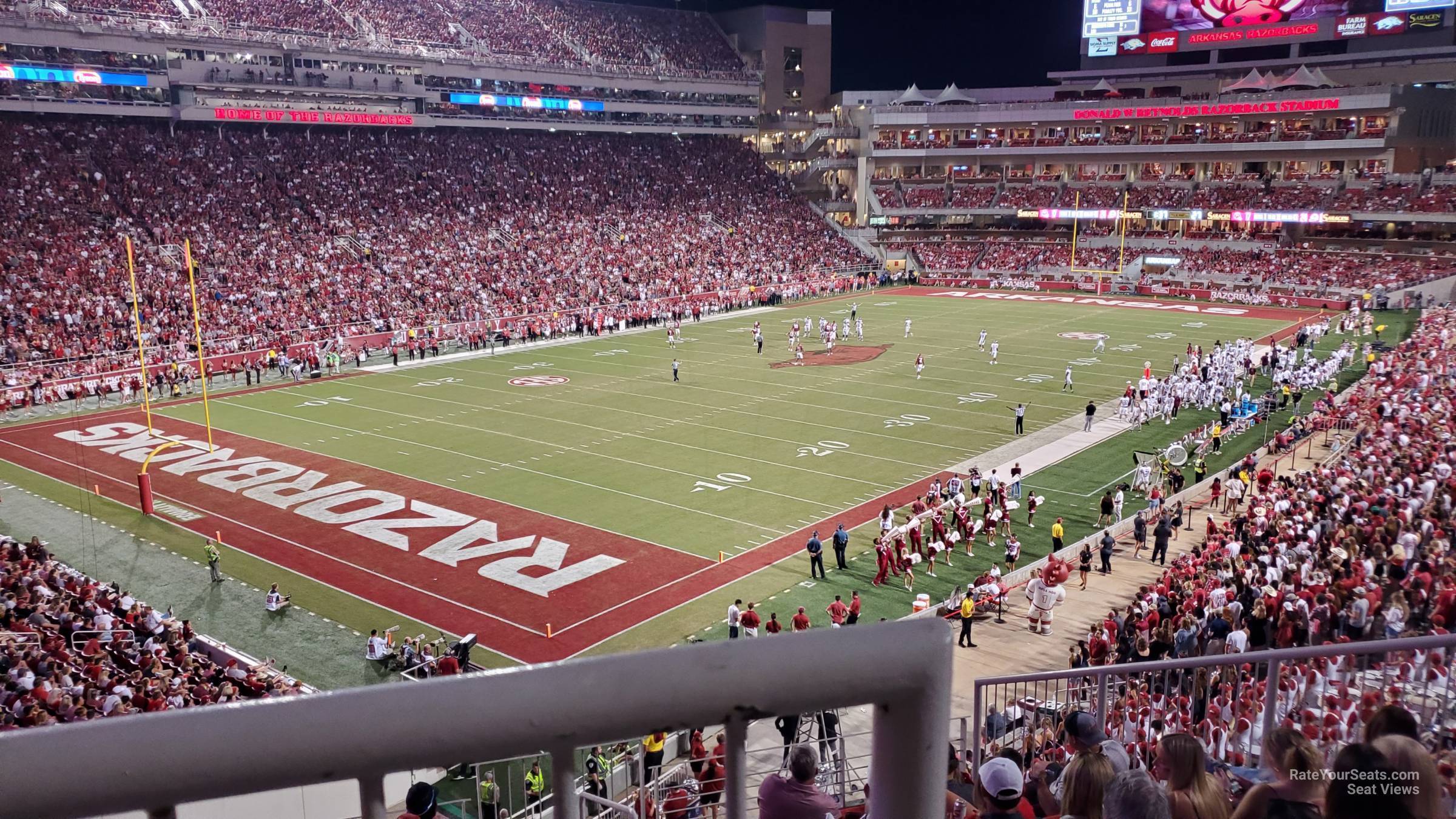 section 227, row 10 seat view  - razorback stadium